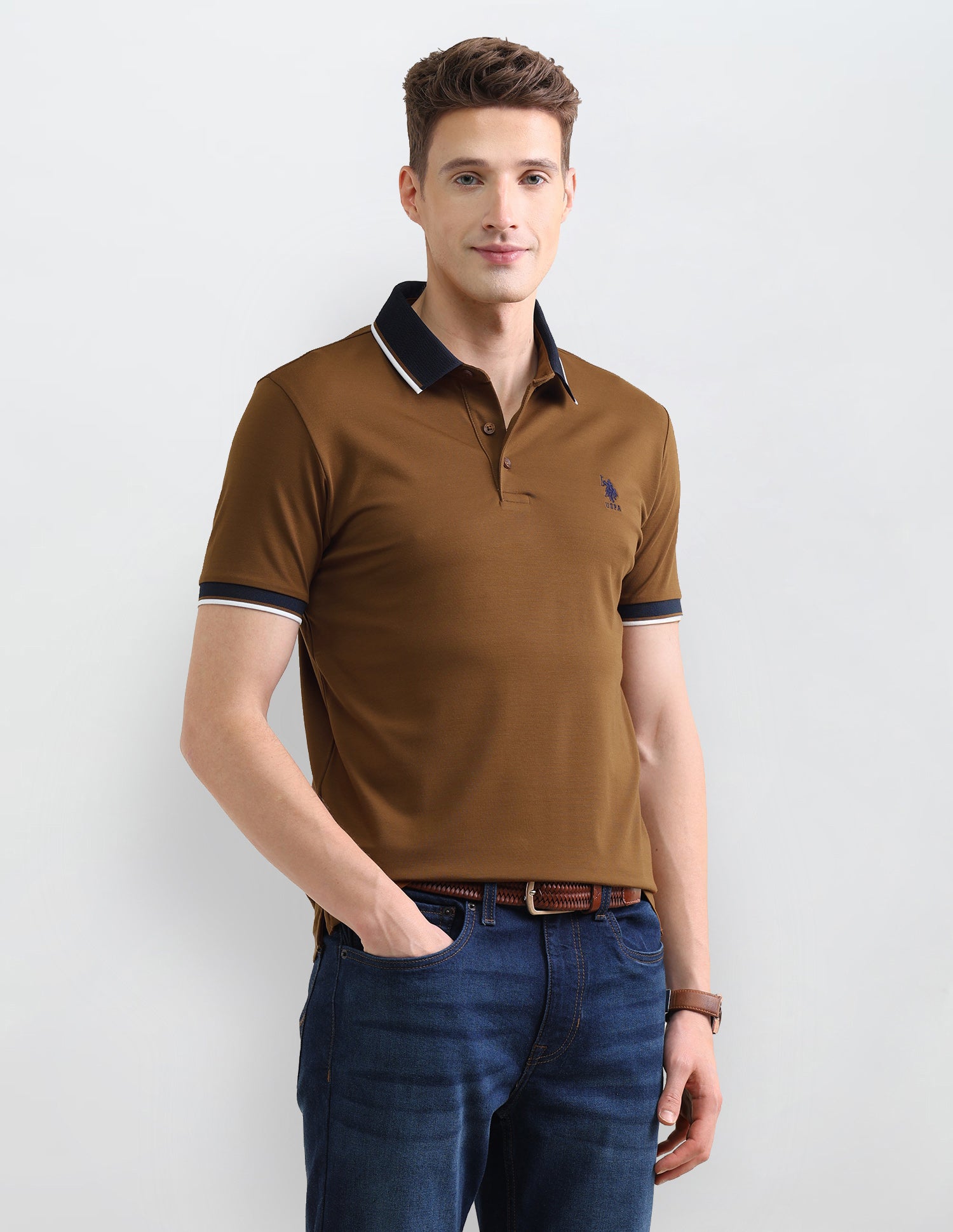 Solid Slim Fit Polo Shirt