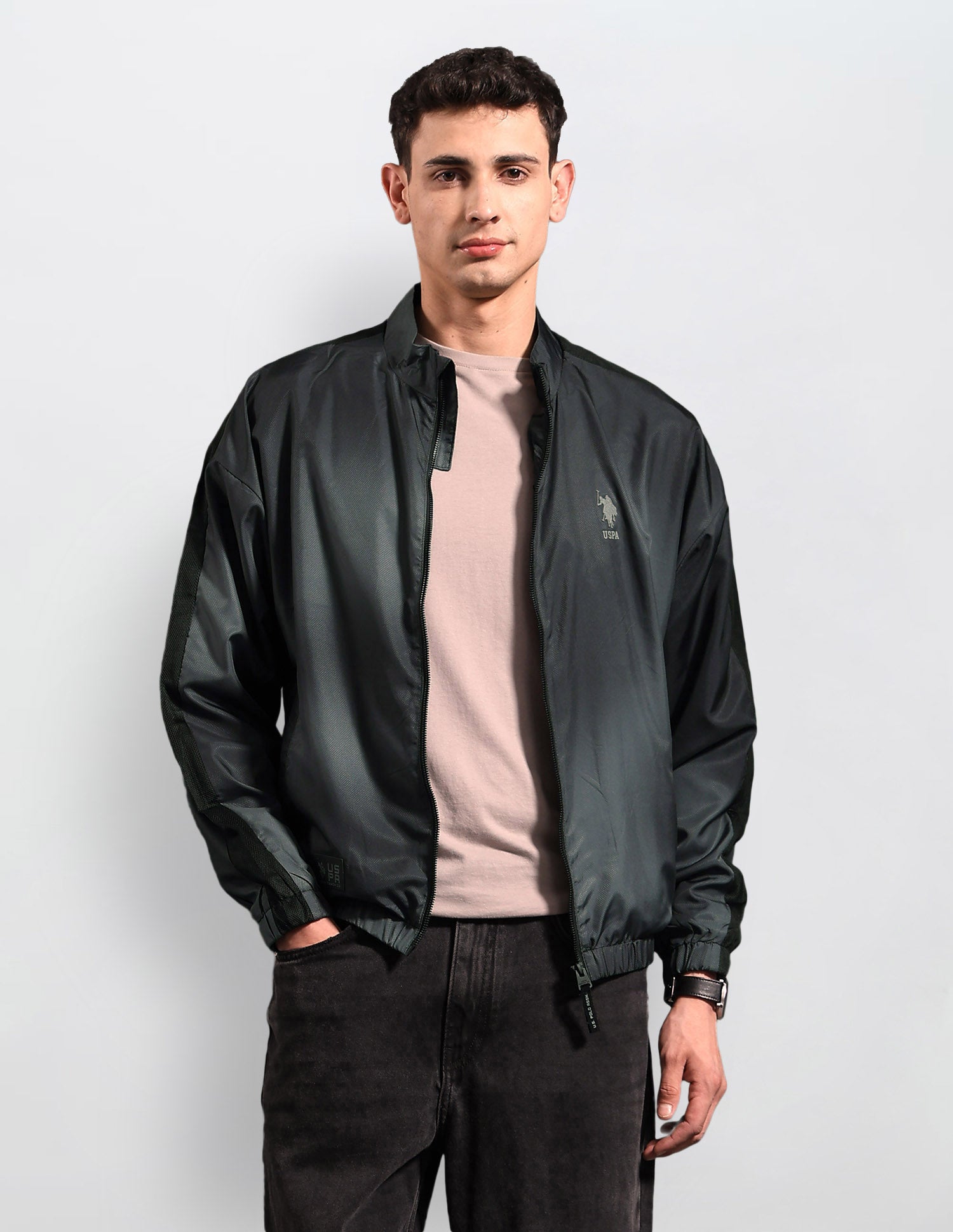 Black & Gold Regular Fit Jacket