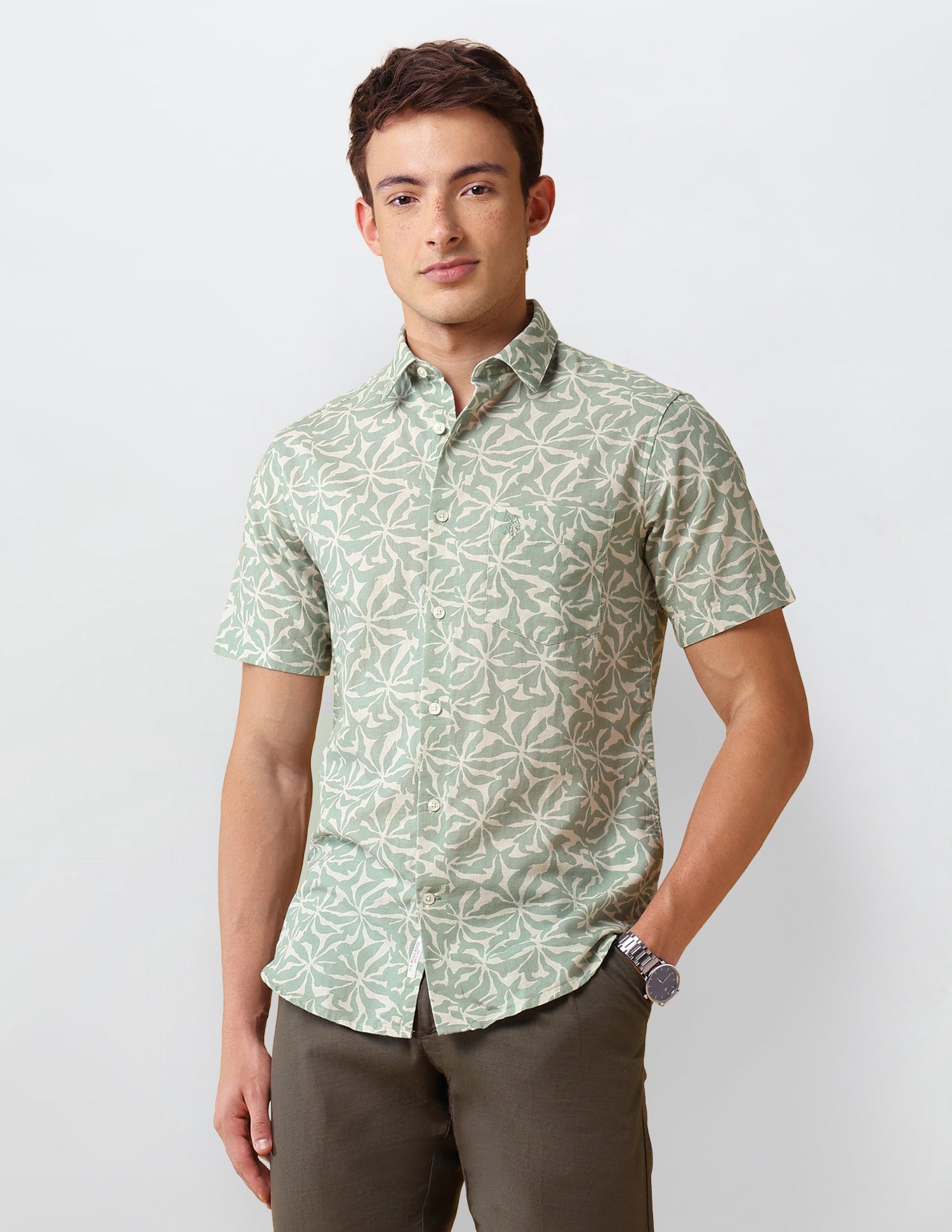 Abstract Printed Regular Fit Shirt