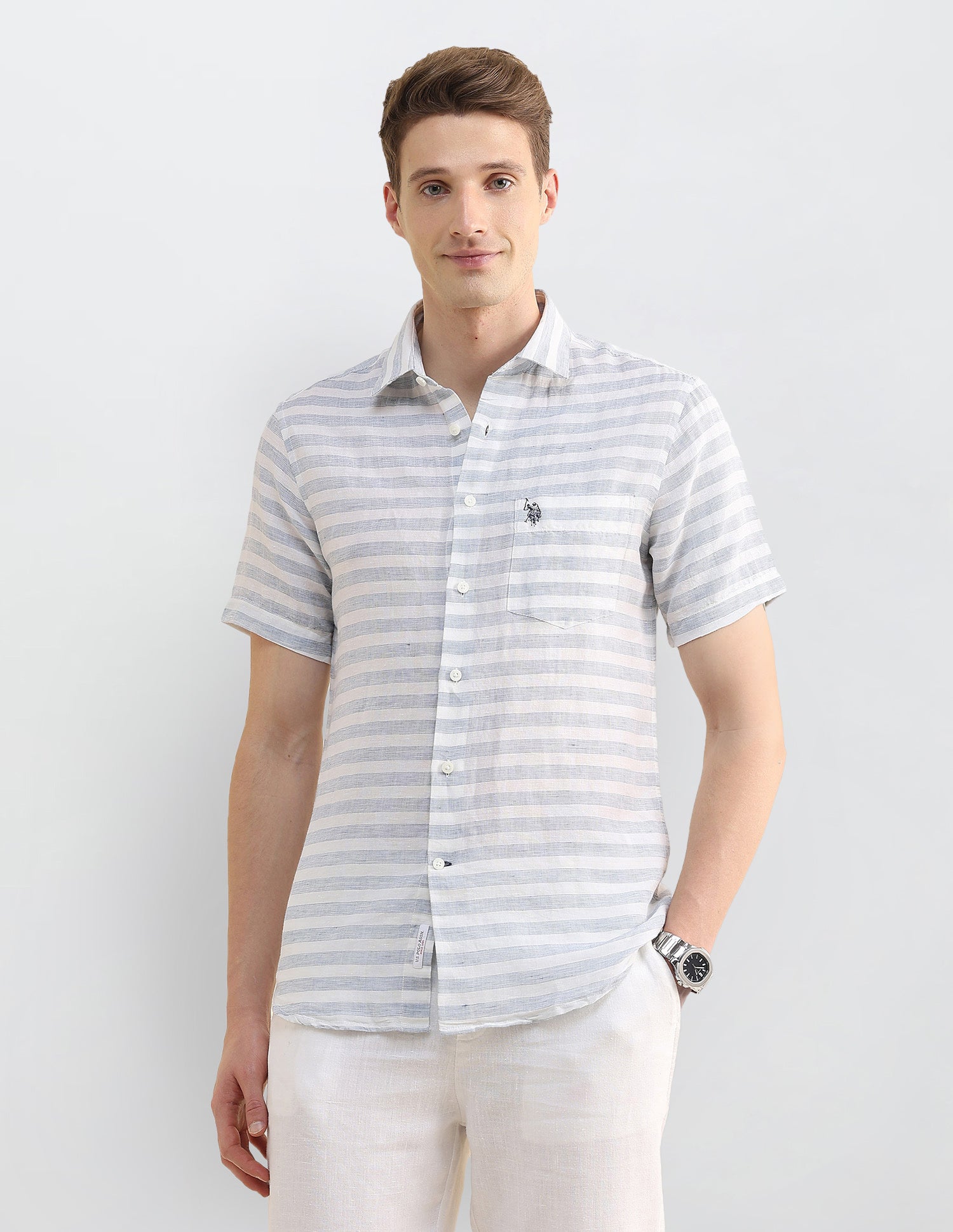 Horizontal Striped Regular Fit Shirt