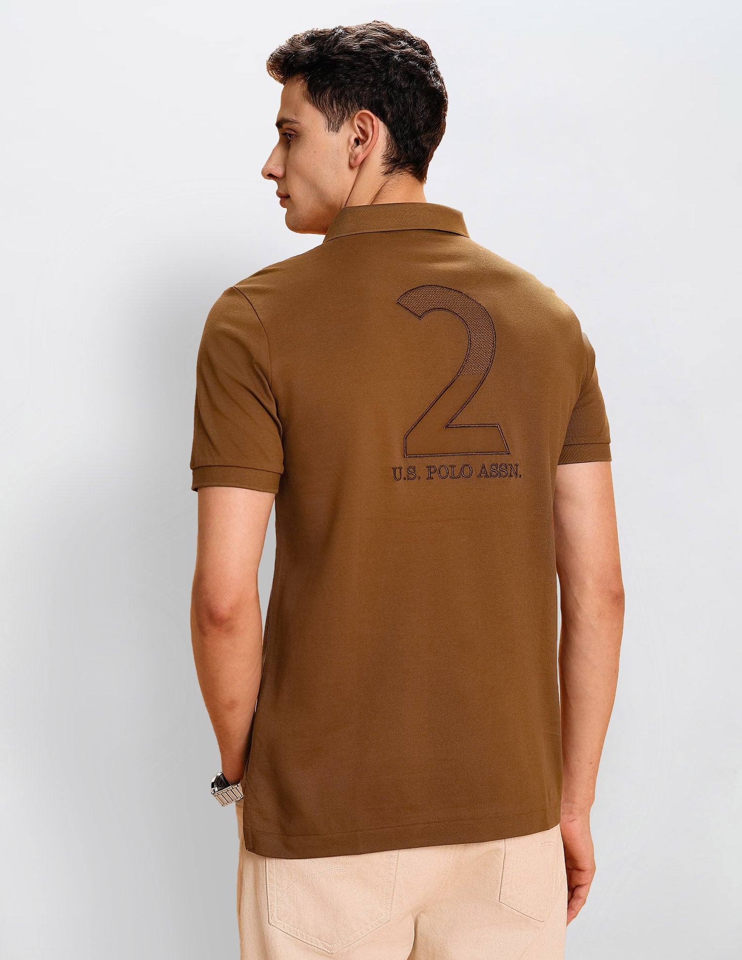 Numeric Brand Embroidered Regular Fit Polo Shirt