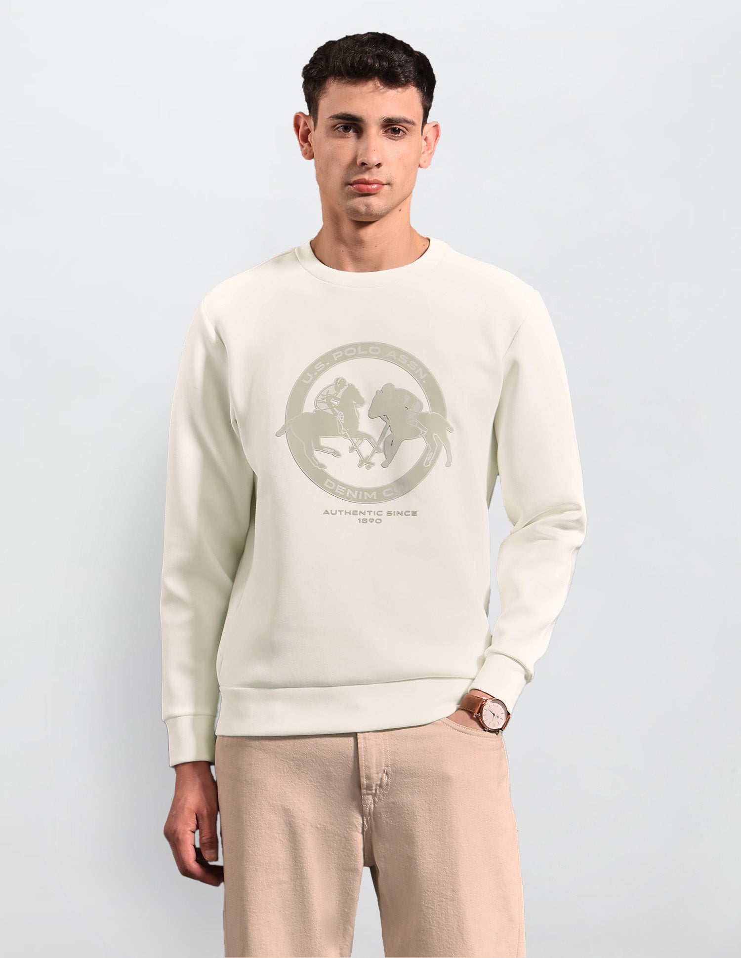 Black & Gold Regular Fit Sweatshirt