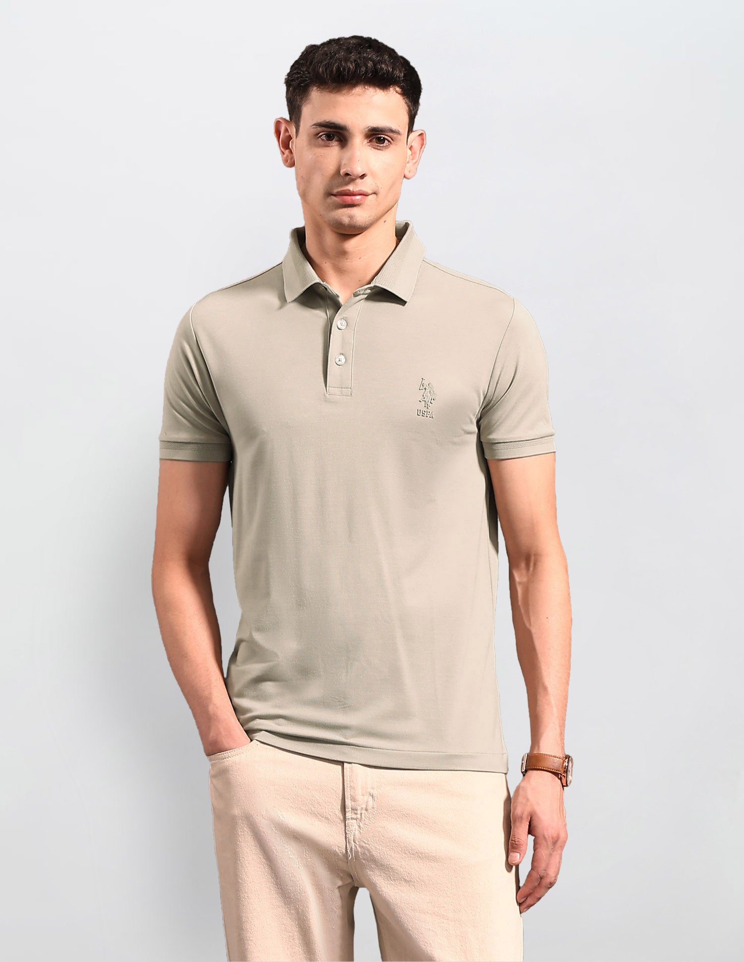 Solid Black & Gold Polo Shirt
