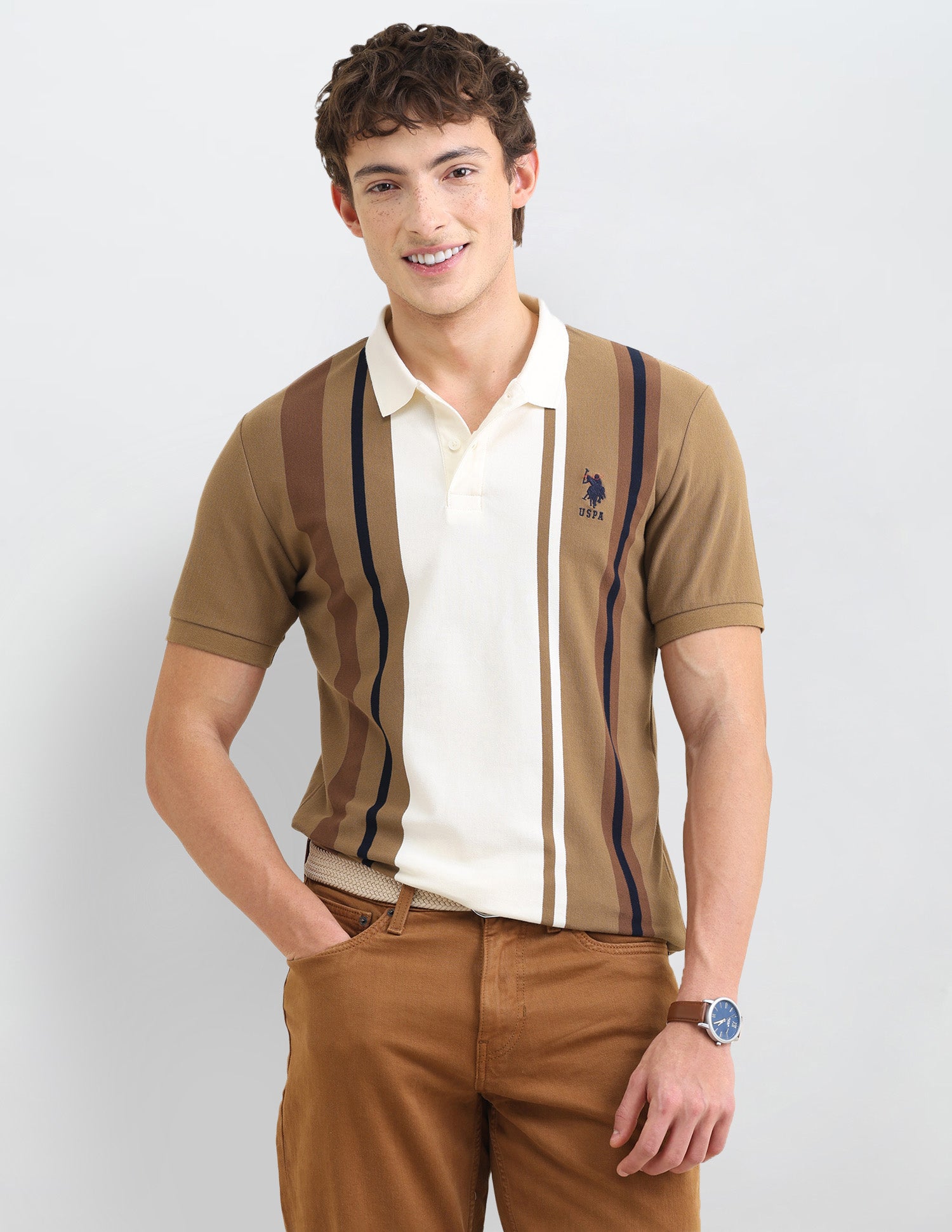 Sotogrande Vertical Striped Polo Shirt