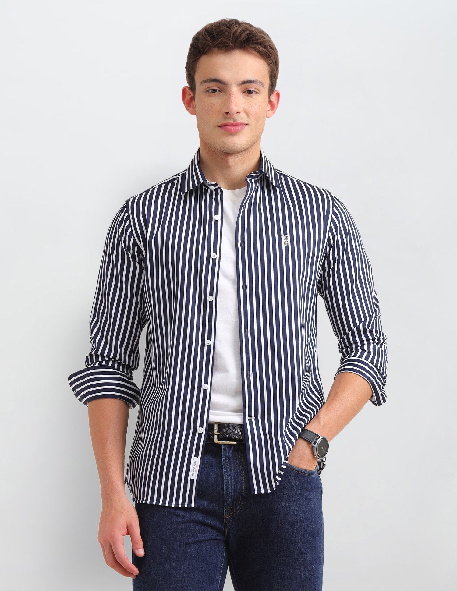 Vertical Striped Regular Fit Shirt