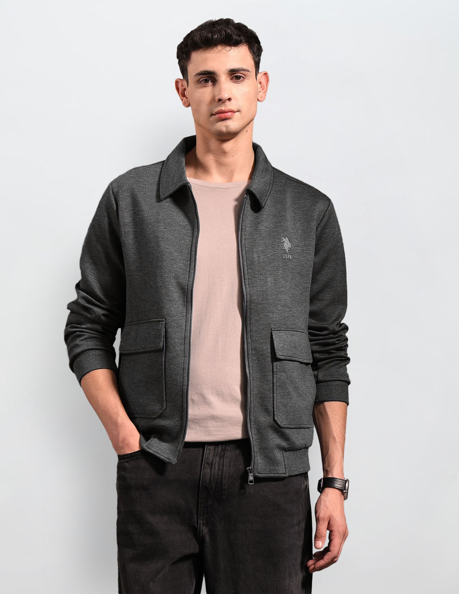 Heathered Black & Gold Jacket