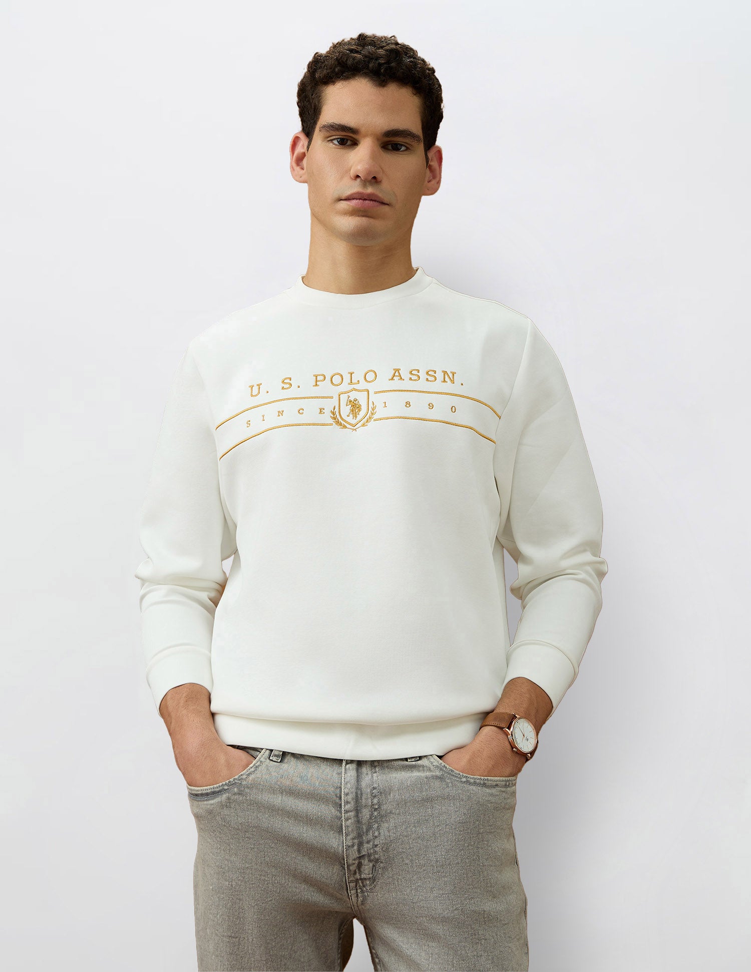 Brand Embroidered Equestrian Aisle Theater Sweatshirt