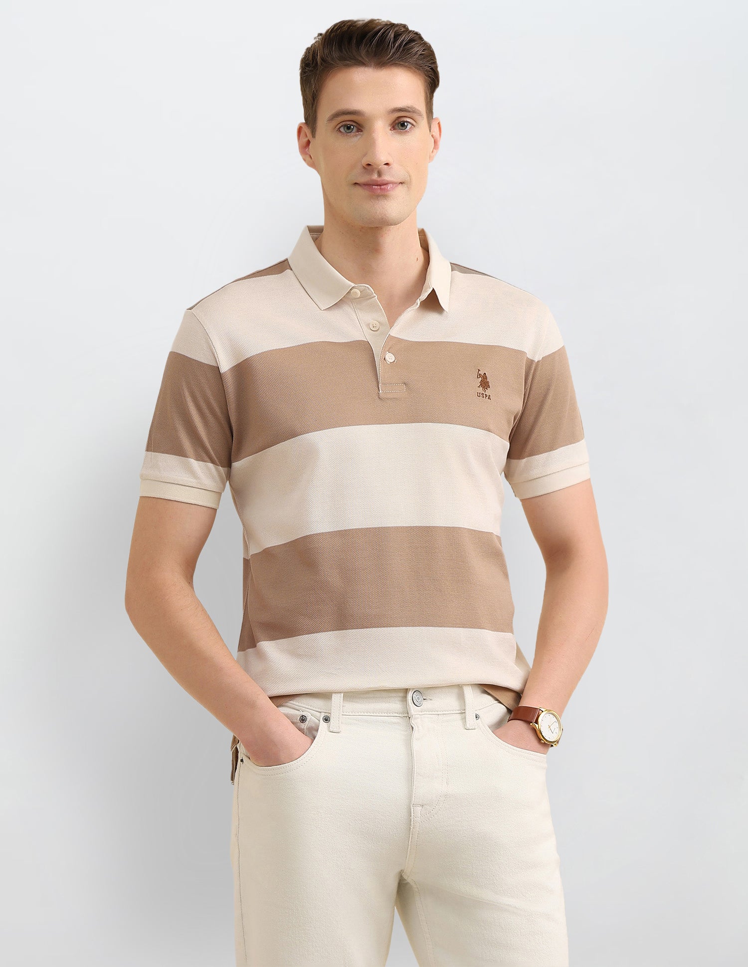 Horizontal Striped Sotogrande Polo Shirt