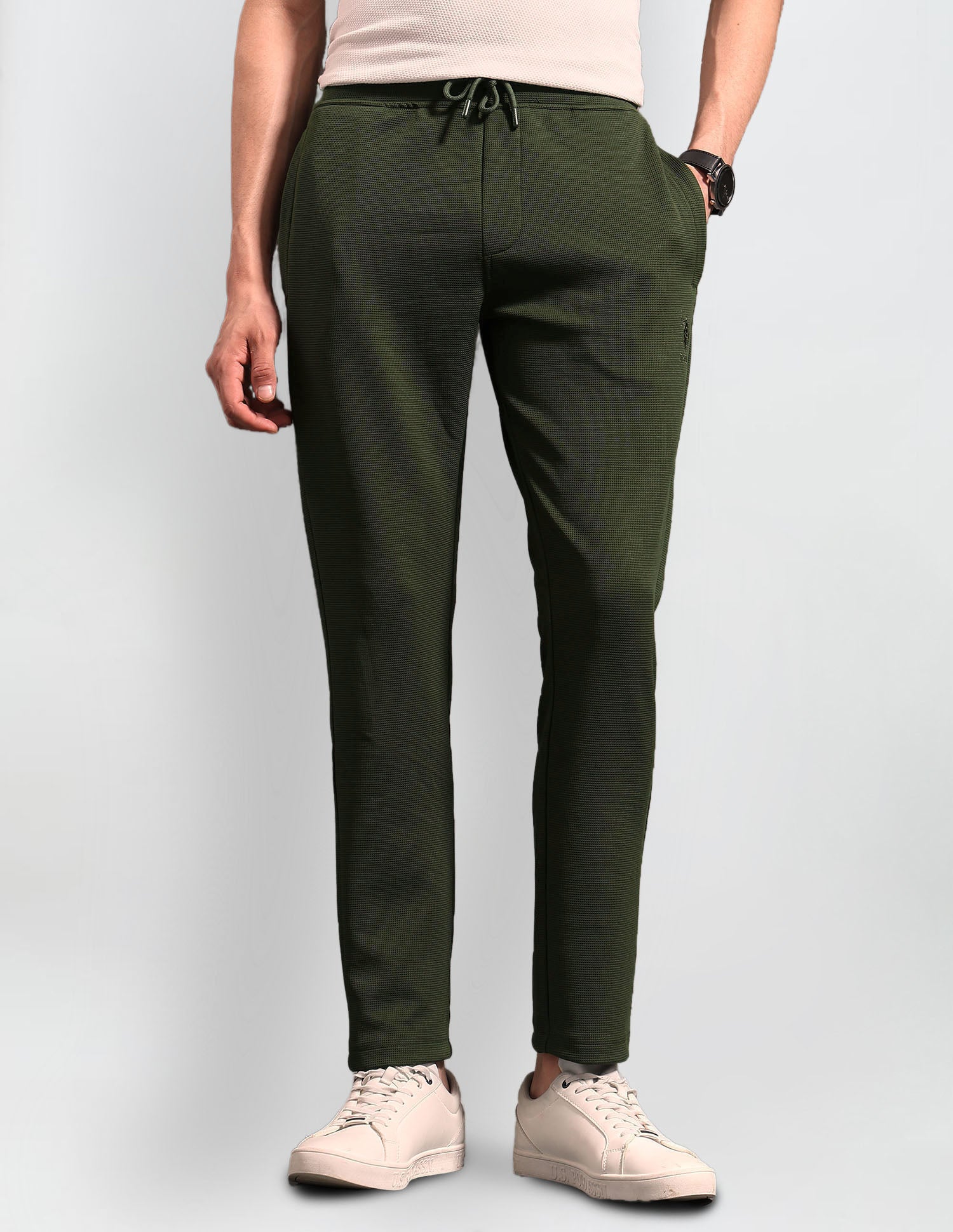 Textured Black & Gold Track Pants Dark Green - U.S. POLO ASSN. | Large