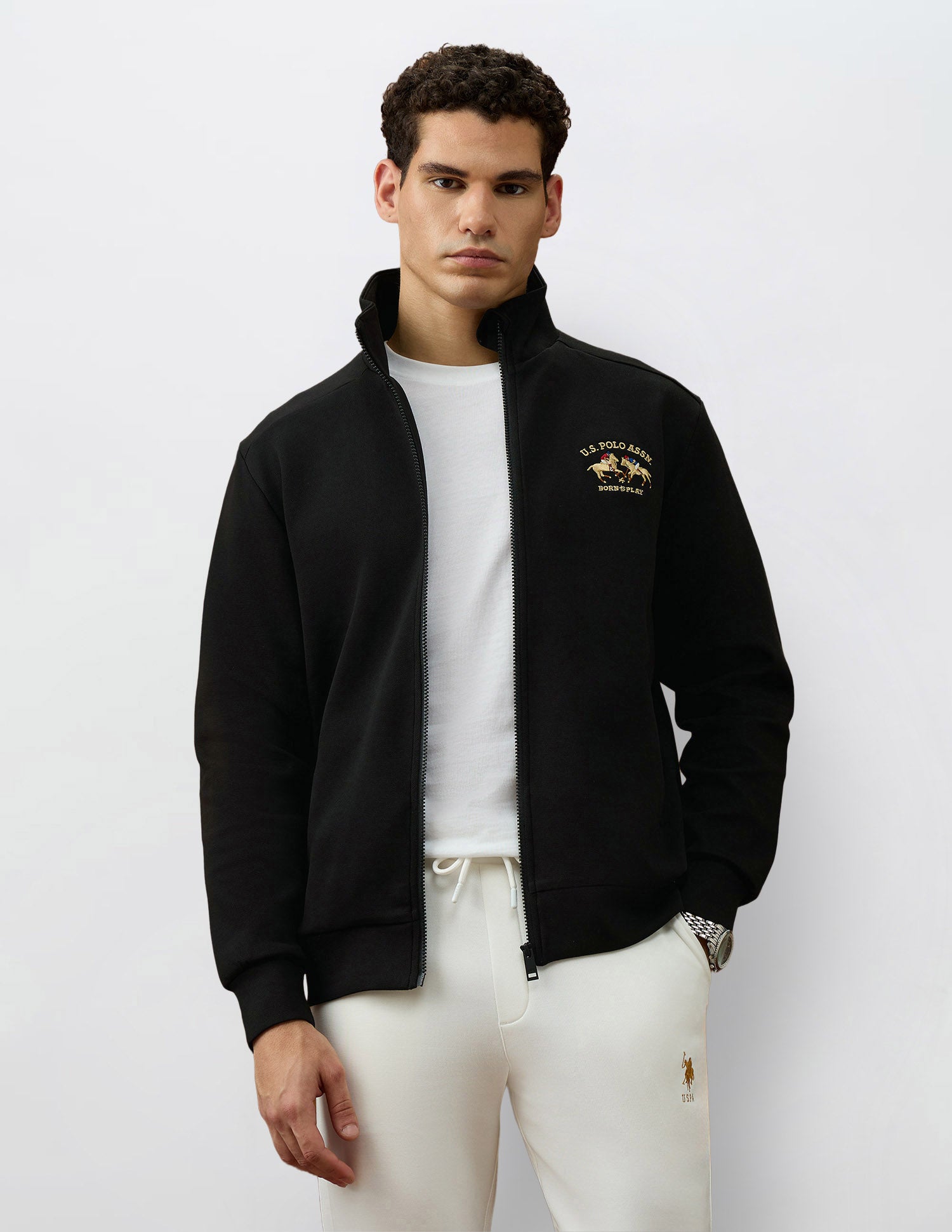 Regular Fit Varsity Theatre Sweatshirt Black - U.S. POLO ASSN. | Large