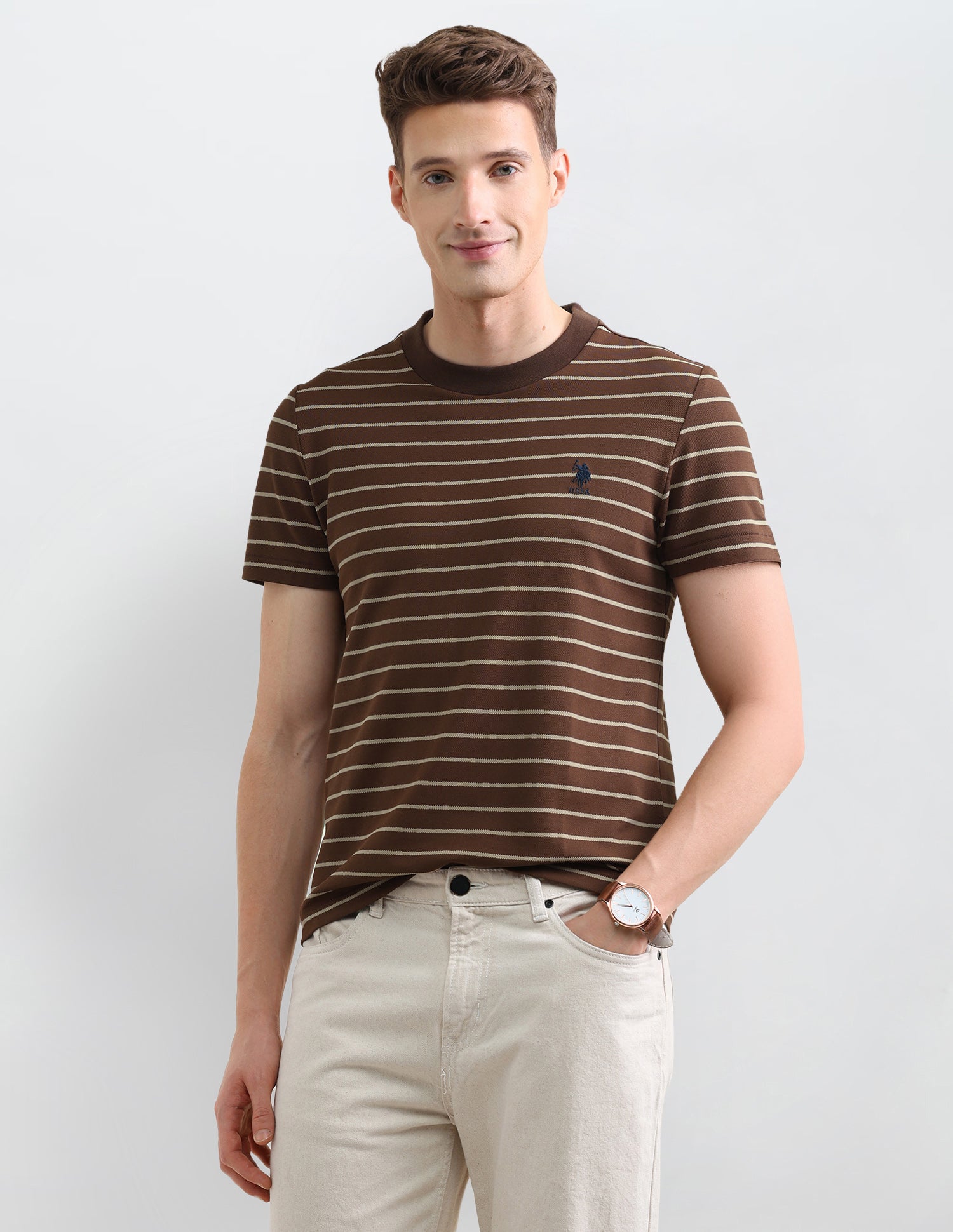 Horizontal Striped Slim Fit T-Shirt