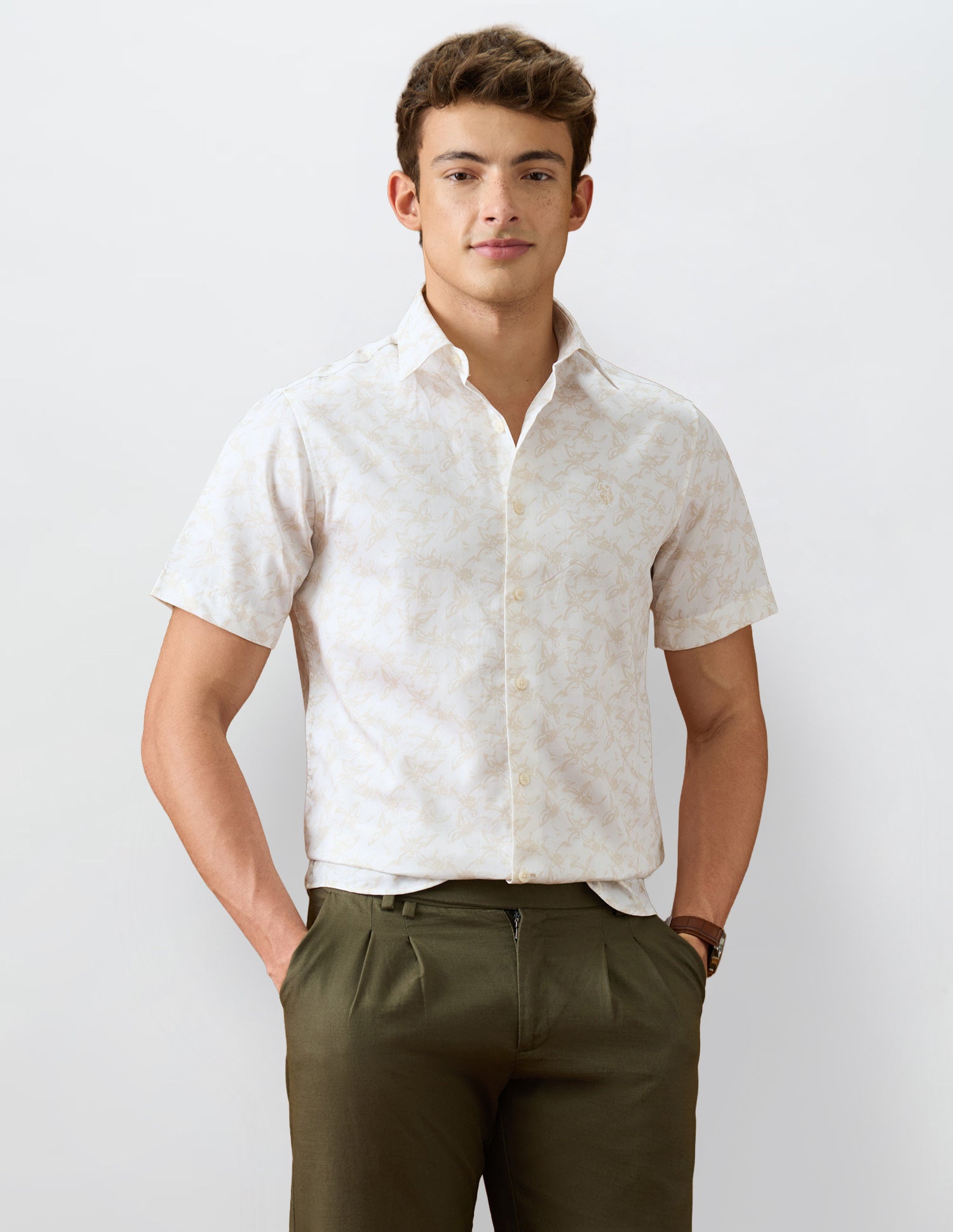 Floral Printed Satin Shirt