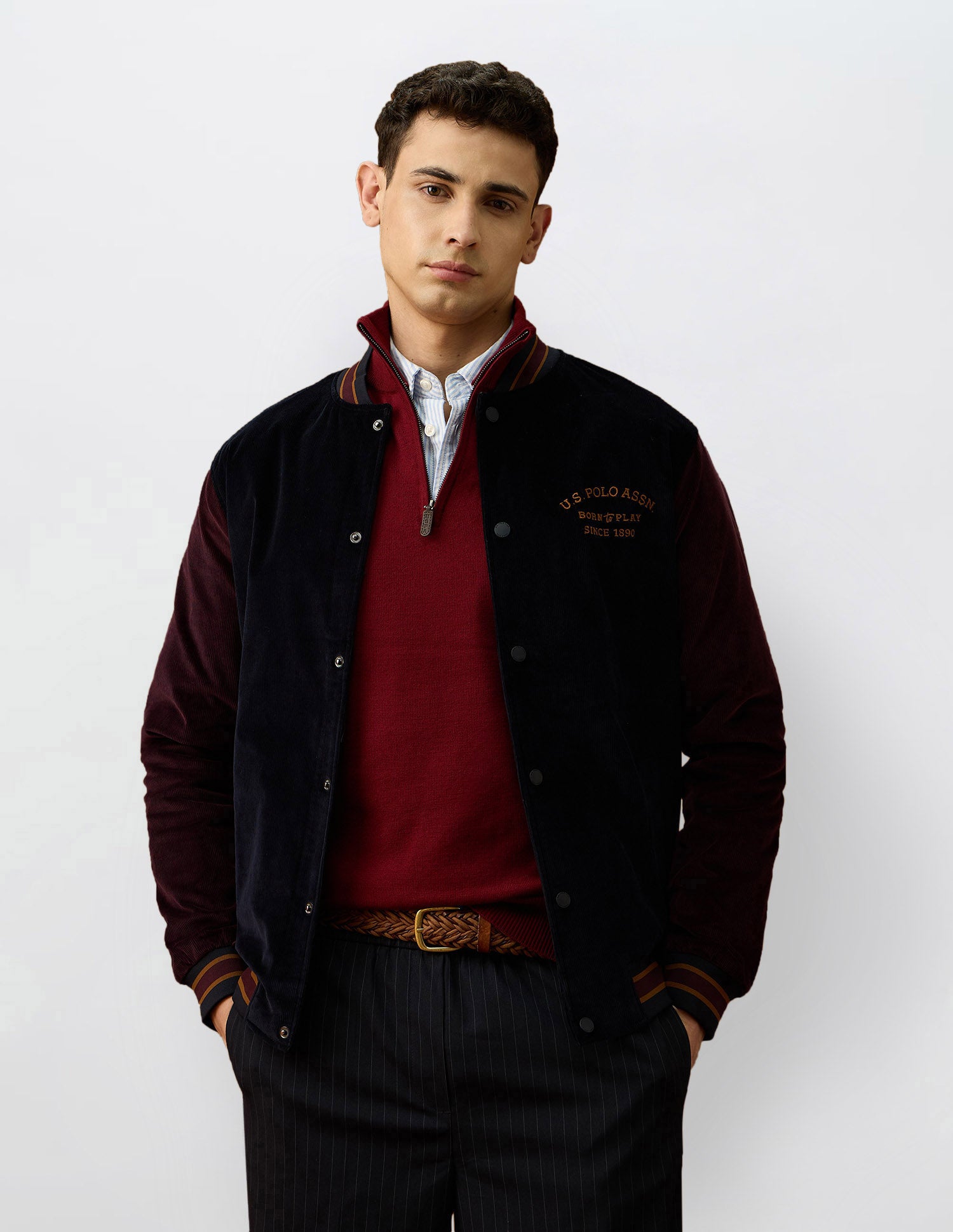 Regular Fit Varsity Theatre Varsity Jacket Navy - U.S. POLO ASSN. | Large