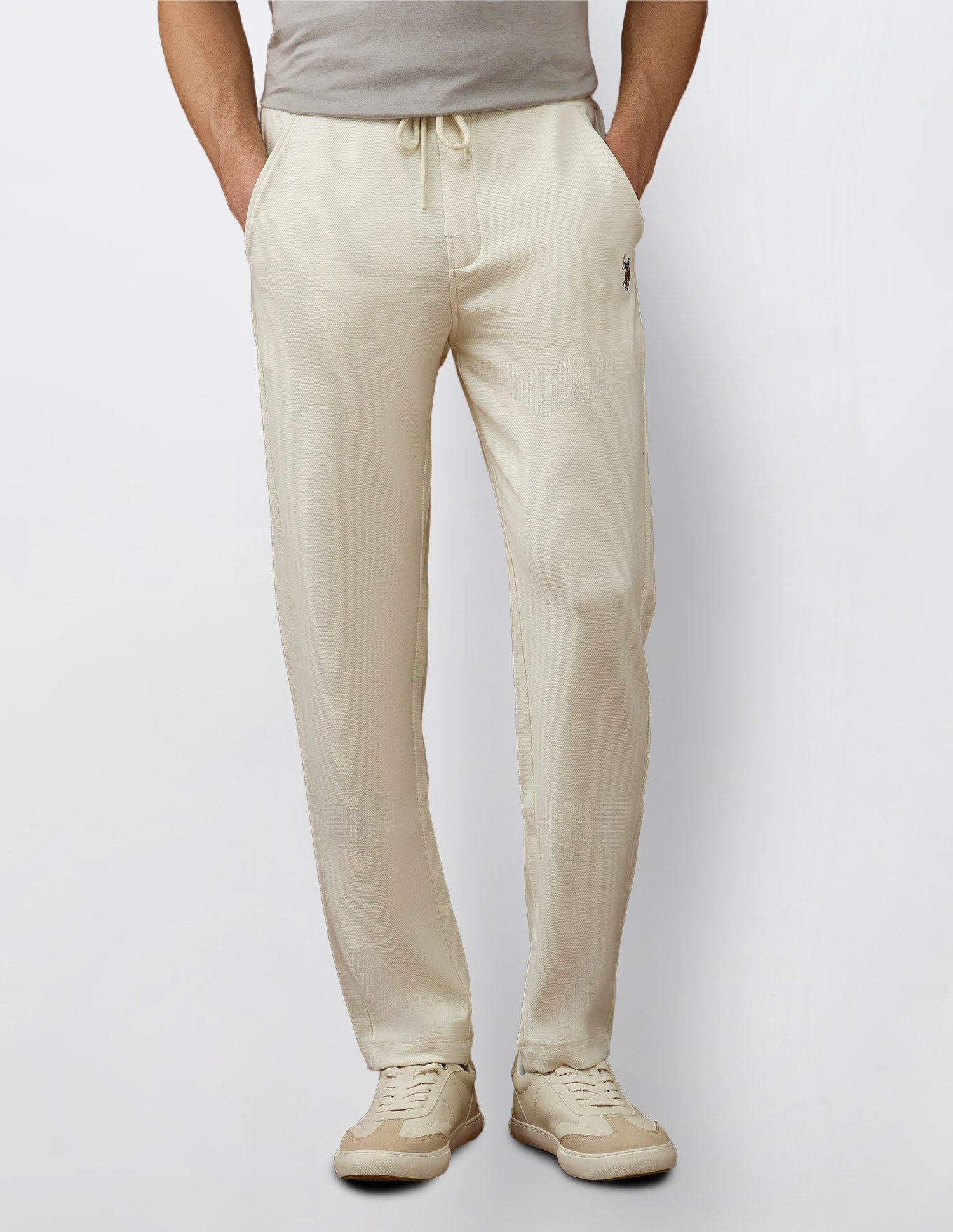 Textured Equestrian Aisle Theater Track Pants
