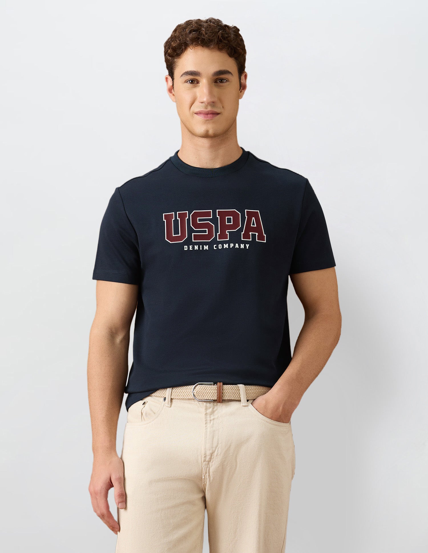 Brand Appliqued Relaxed Fit T-Shirt Navy - U.S. Polo Assn. India | Large