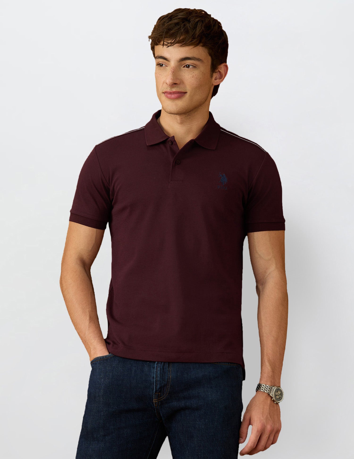 Solid Slim Fit Polo Shirt