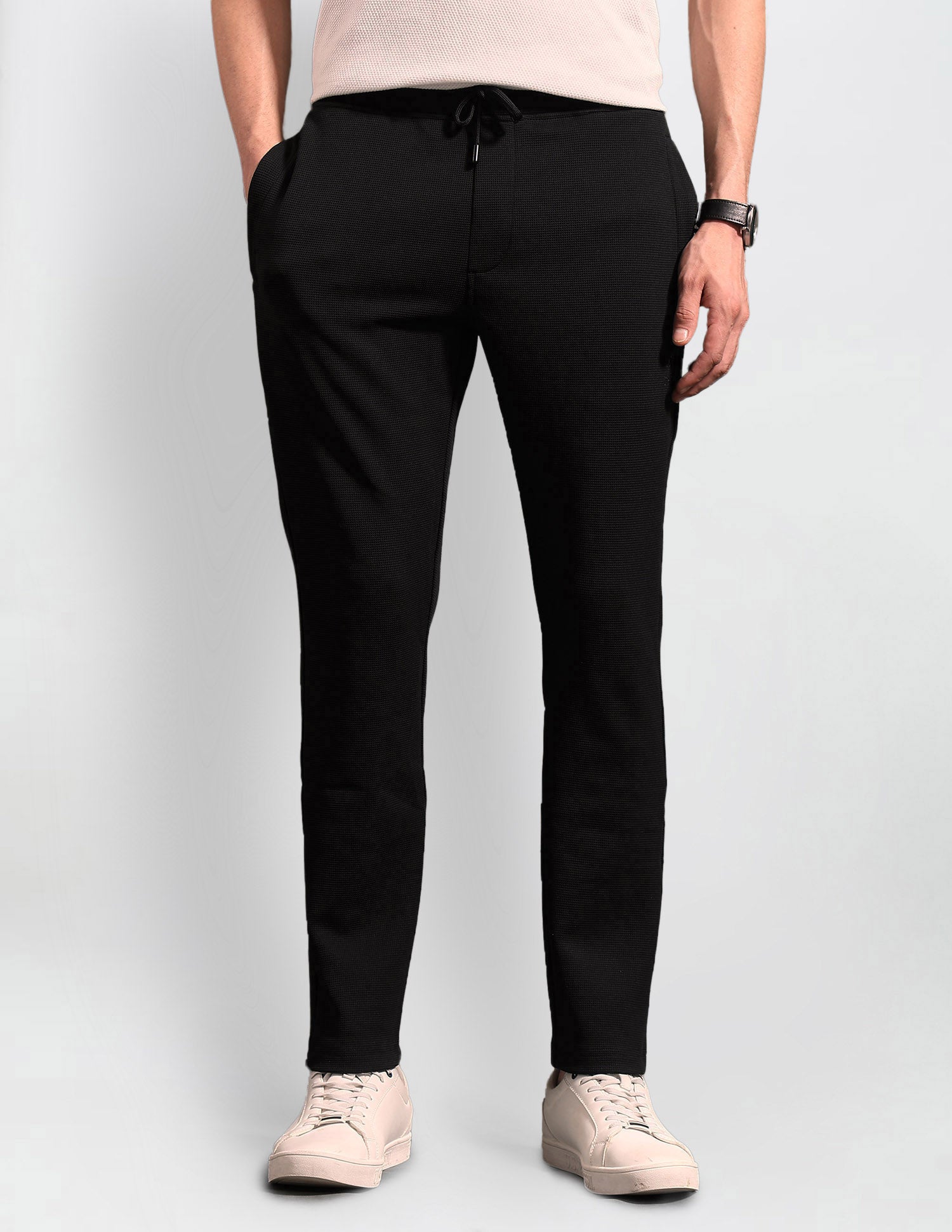 Textured Black & Gold Track Pants Black - U.S. POLO ASSN. | Large