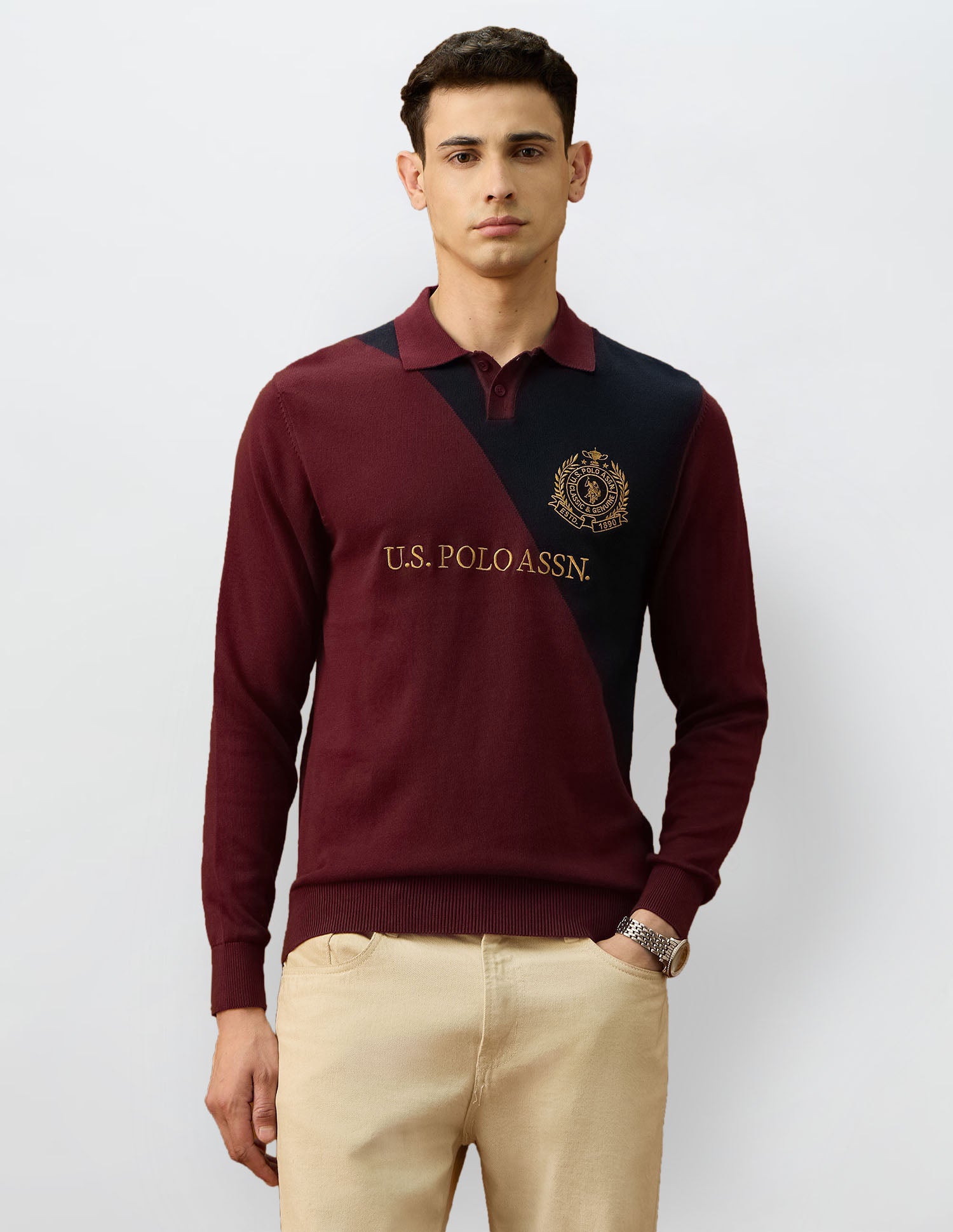Brand Embroidered Varsity Theatre Sweater