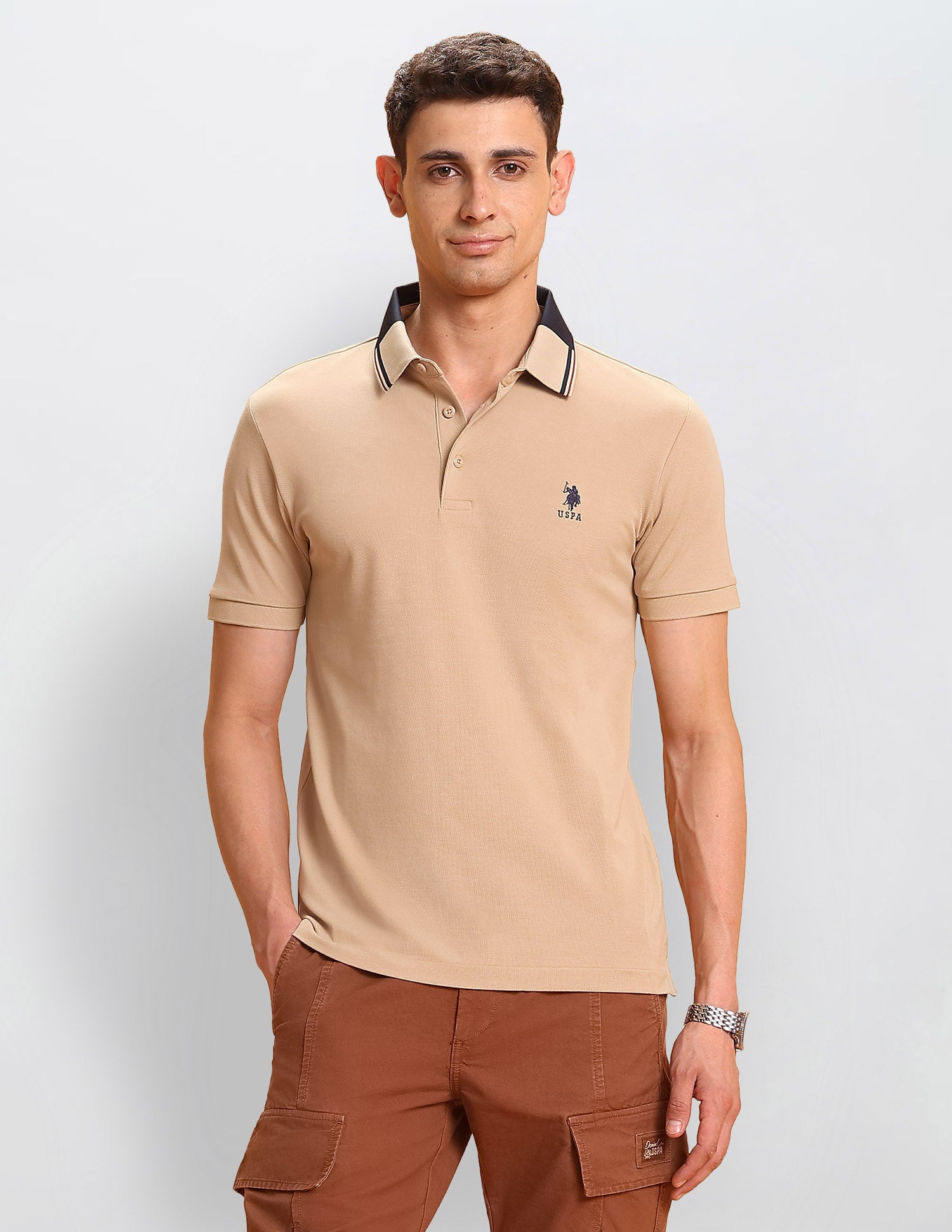 Solid Regular Fit Polo Shirt