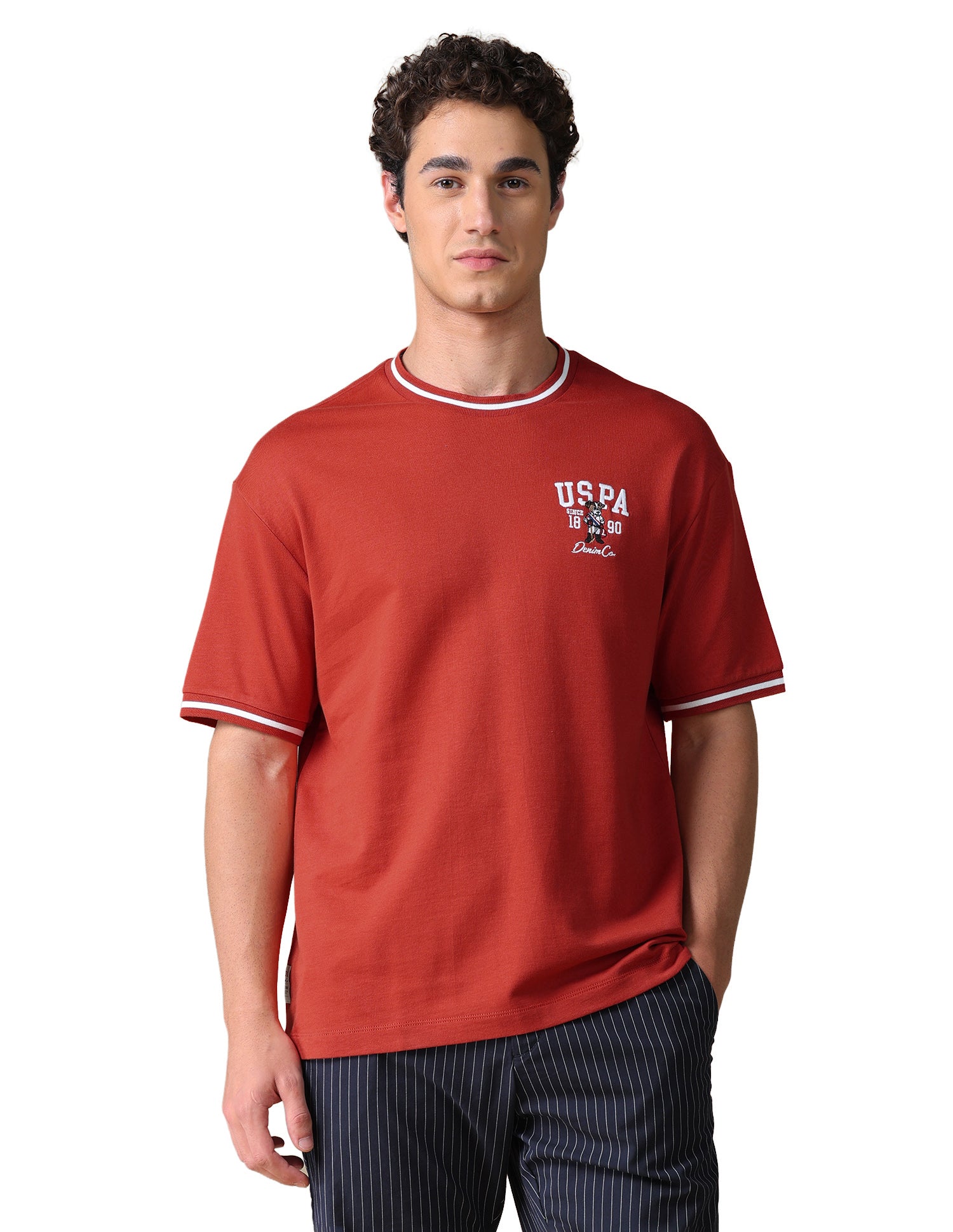Graphic Printed Relaxed Fit T-Shirt Red - U.S. Polo Assn. India | Large
