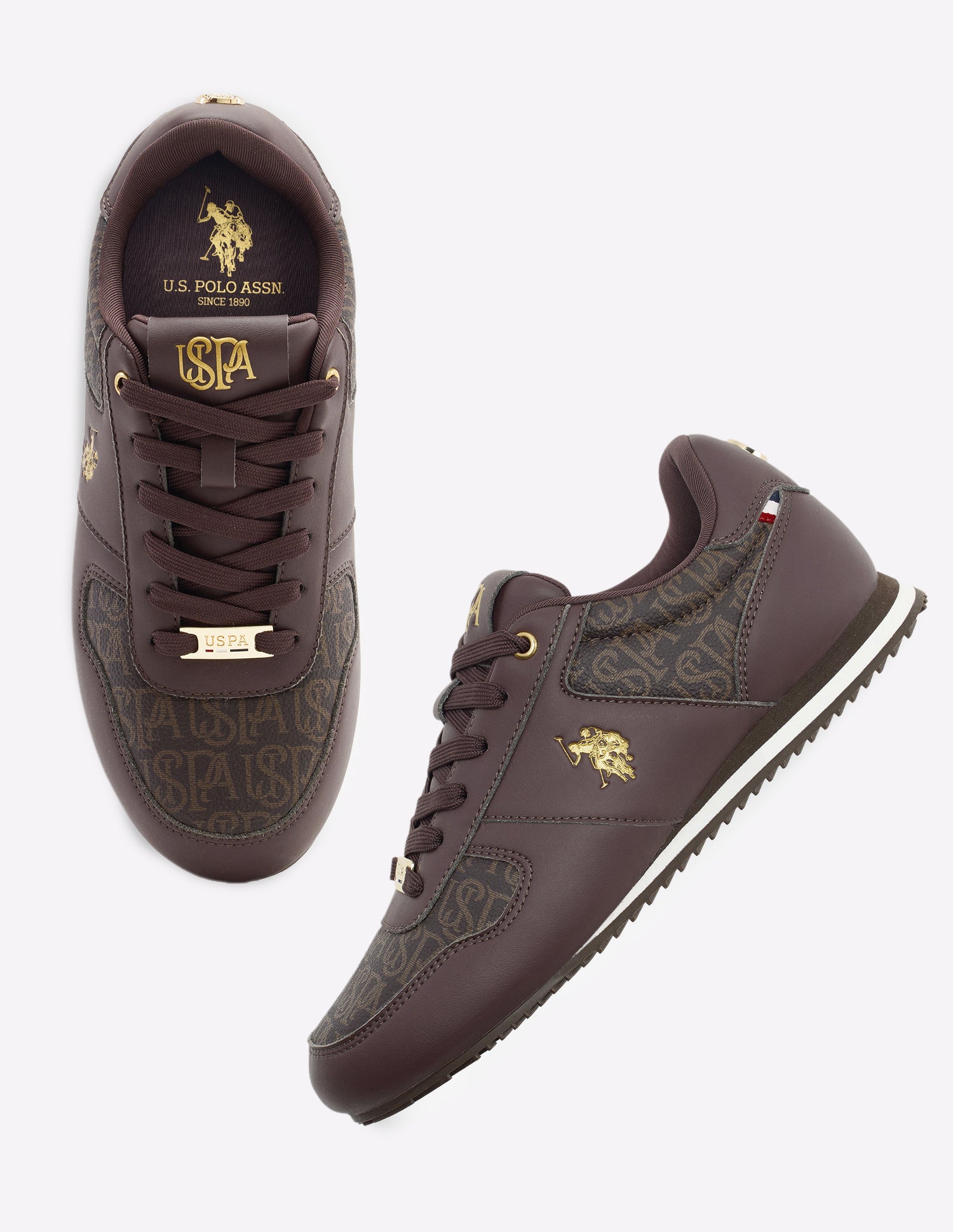 Printed Jimena Sneakers Brown - U.S. Polo Assn. India | Large