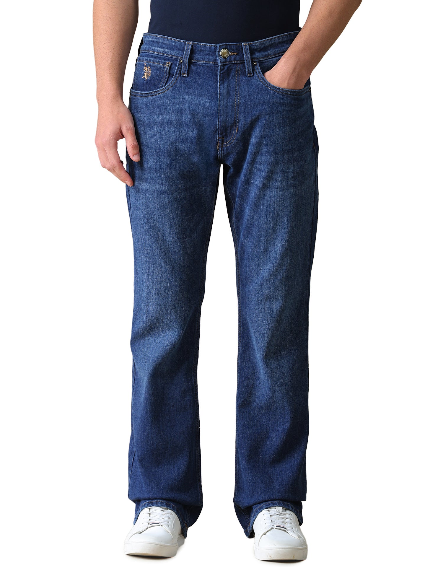 Connor Bootcut Fit Blue Jeans Dark Blue - U.S. Polo Assn. India | Large