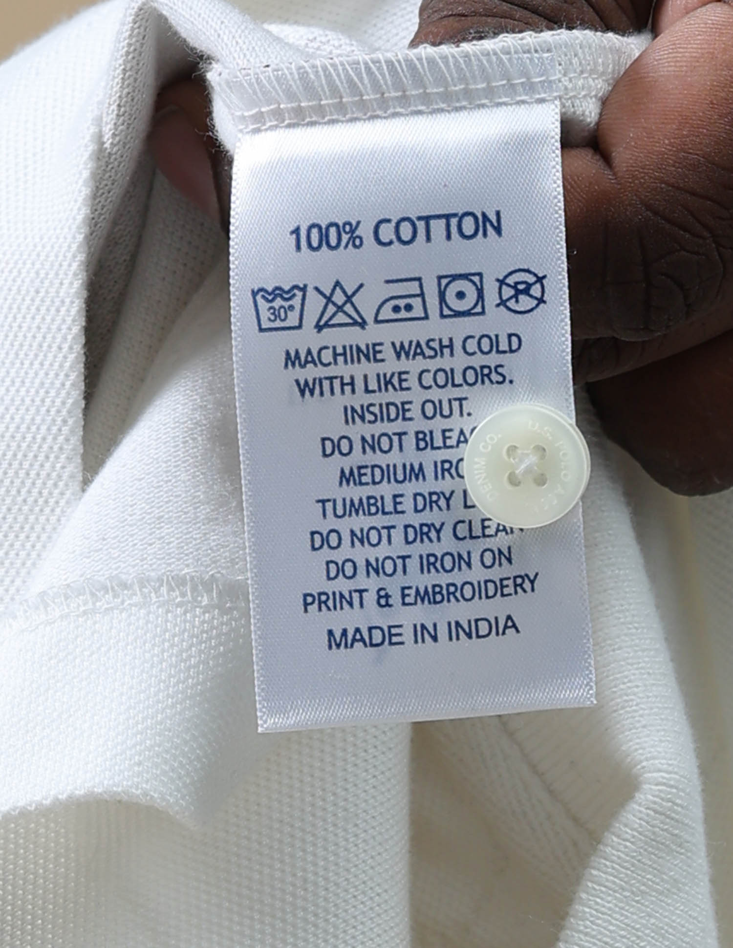 Graphic Brand Printed Slim Fit Polo Shirt Ivory - U.S. Polo Assn. India | Large