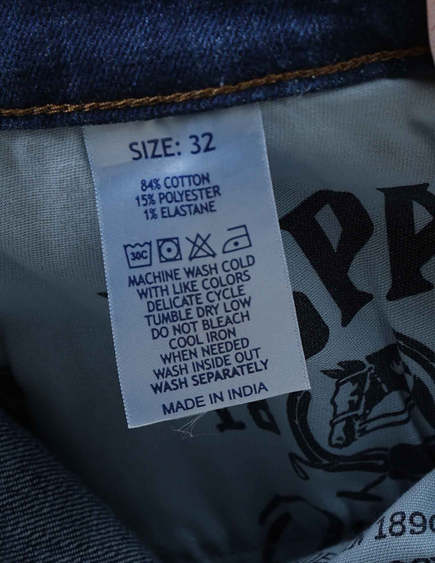 Harold Slim Straight Fit Blue Jeans Mid Blue - U.S. Polo Assn. India | Large