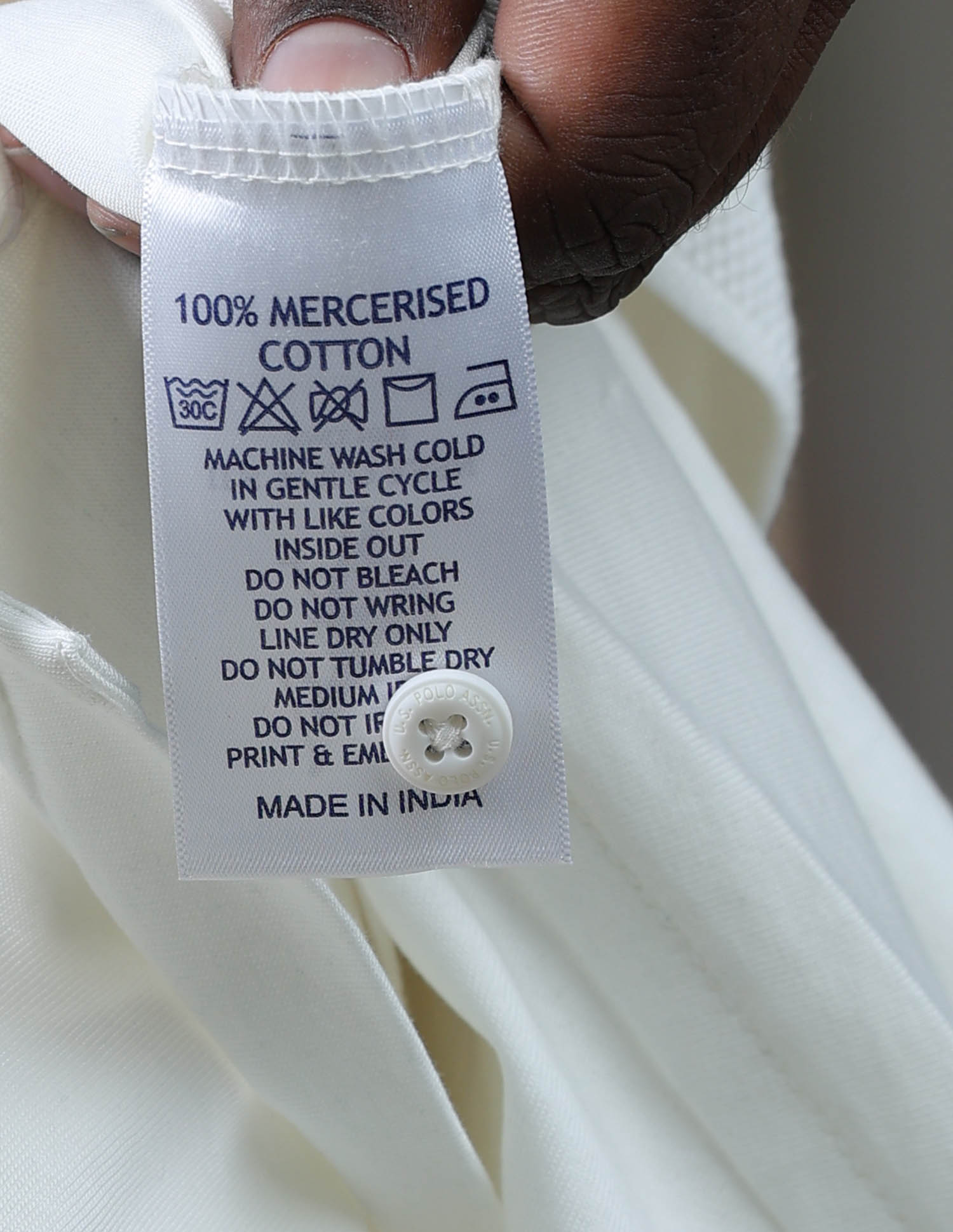 Solid Regular Fit Polo Shirt Ivory - U.S. Polo Assn. India | Large