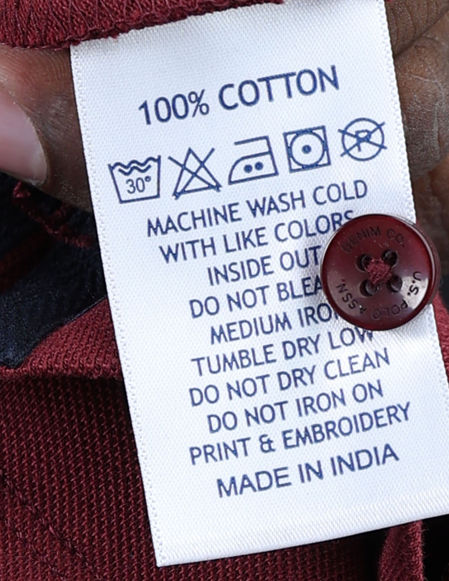 Solid Slim Fit Polo Shirt Maroon - U.S. Polo Assn. India | Large