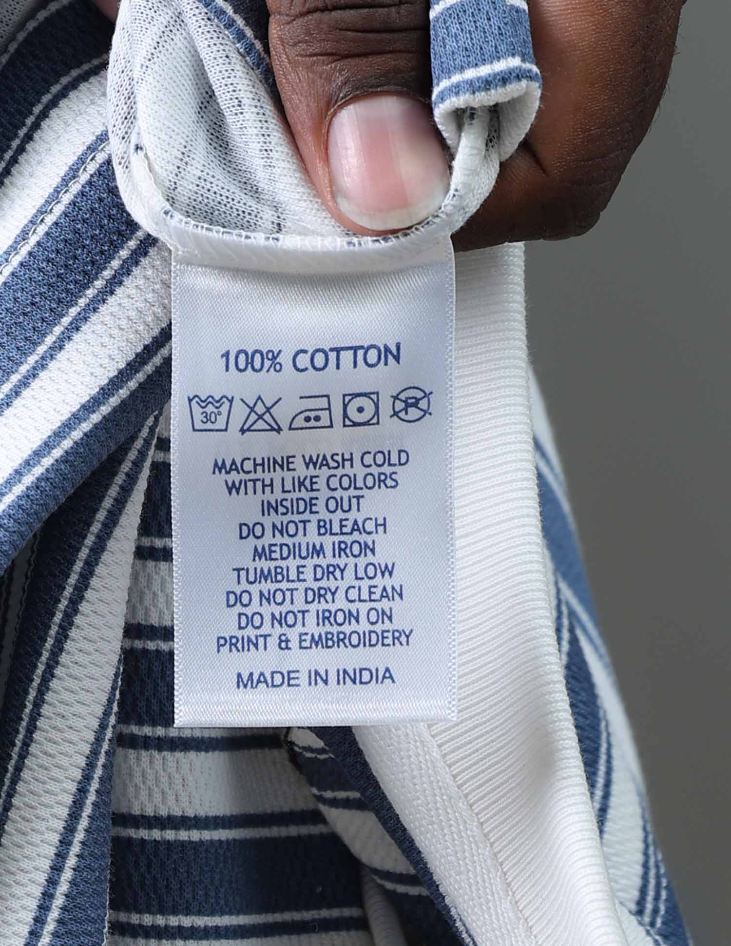 Horizontal Striped Relaxed Fit T-Shirt Blue - U.S. Polo Assn. India | Large