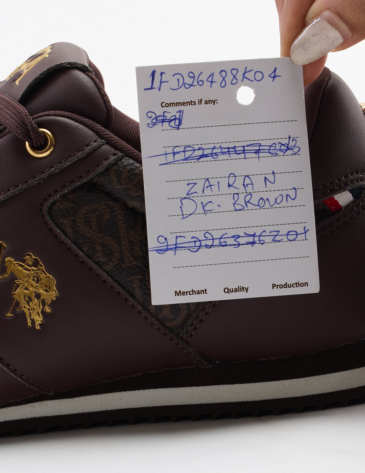 Printed Jimena Sneakers Brown - U.S. Polo Assn. India | Large