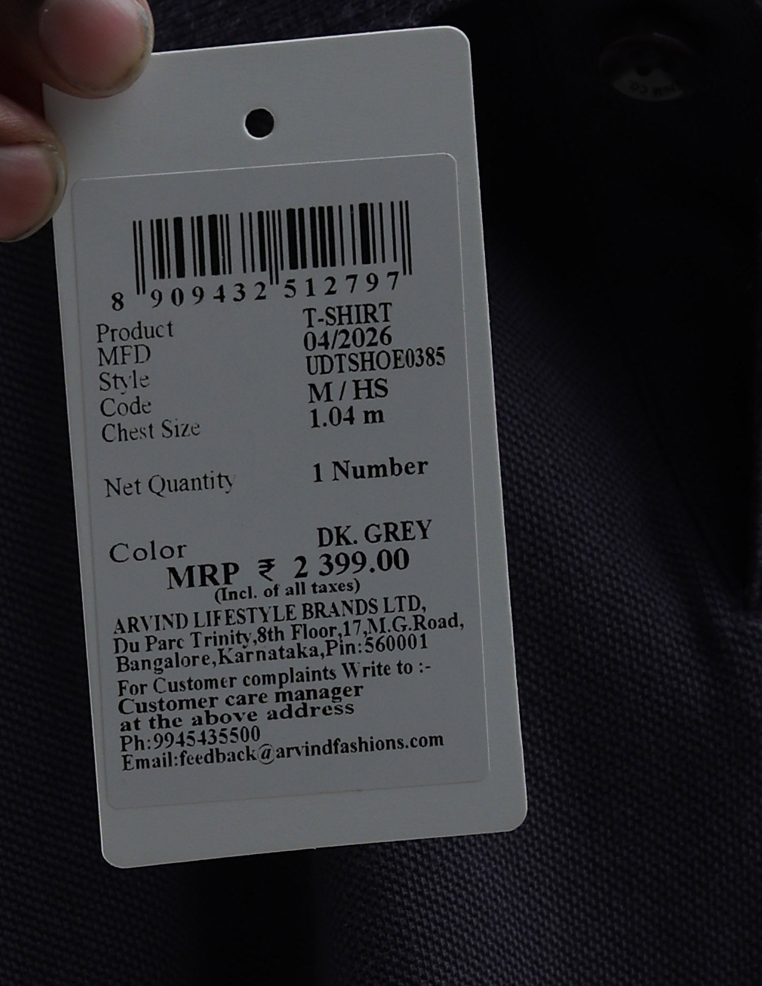 Solid Regular Fit Polo Shirt Dark Grey - U.S. Polo Assn. India | Large