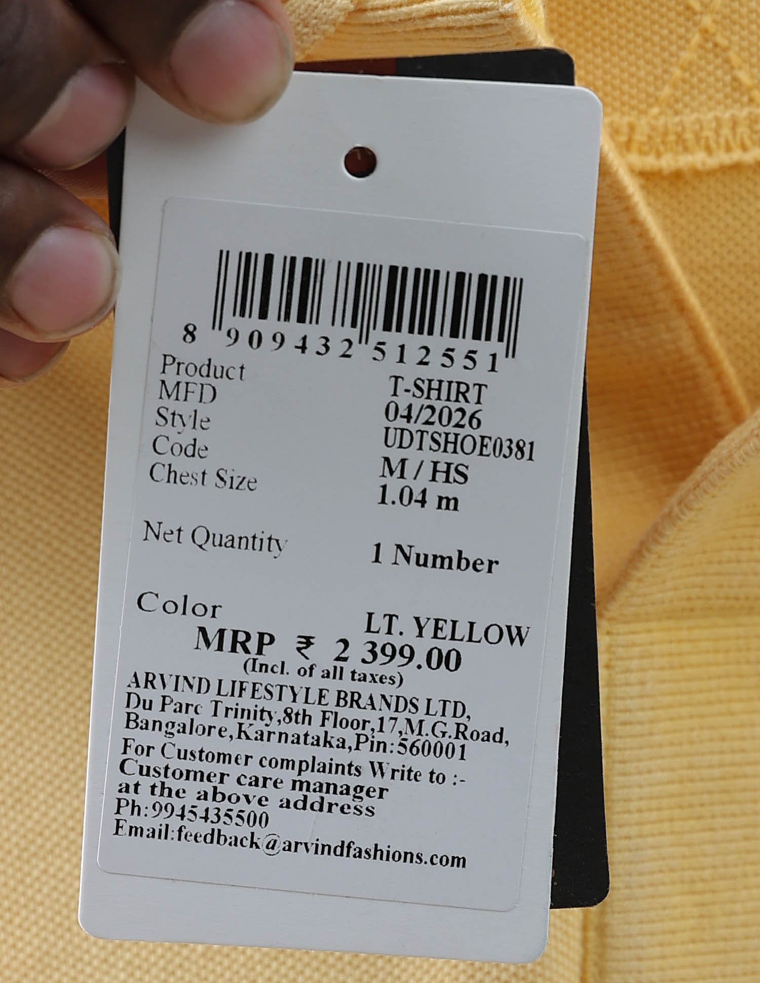 Solid Regular Fit Polo Shirt Light Yellow - U.S. Polo Assn. India | Large