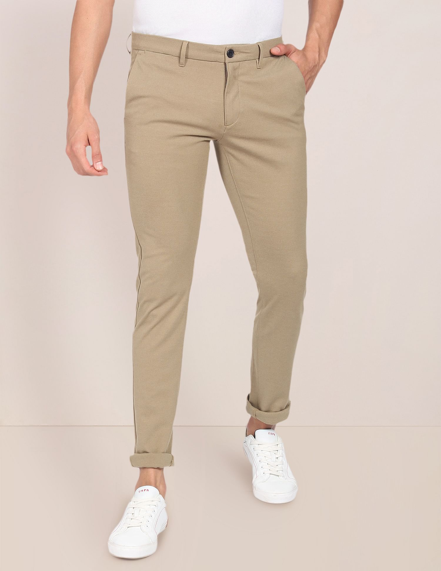 Buy US Polo Assn Mens Chino Casual Trousers 8907538213860USTR656234W x  33LOlive online  Looksgudin