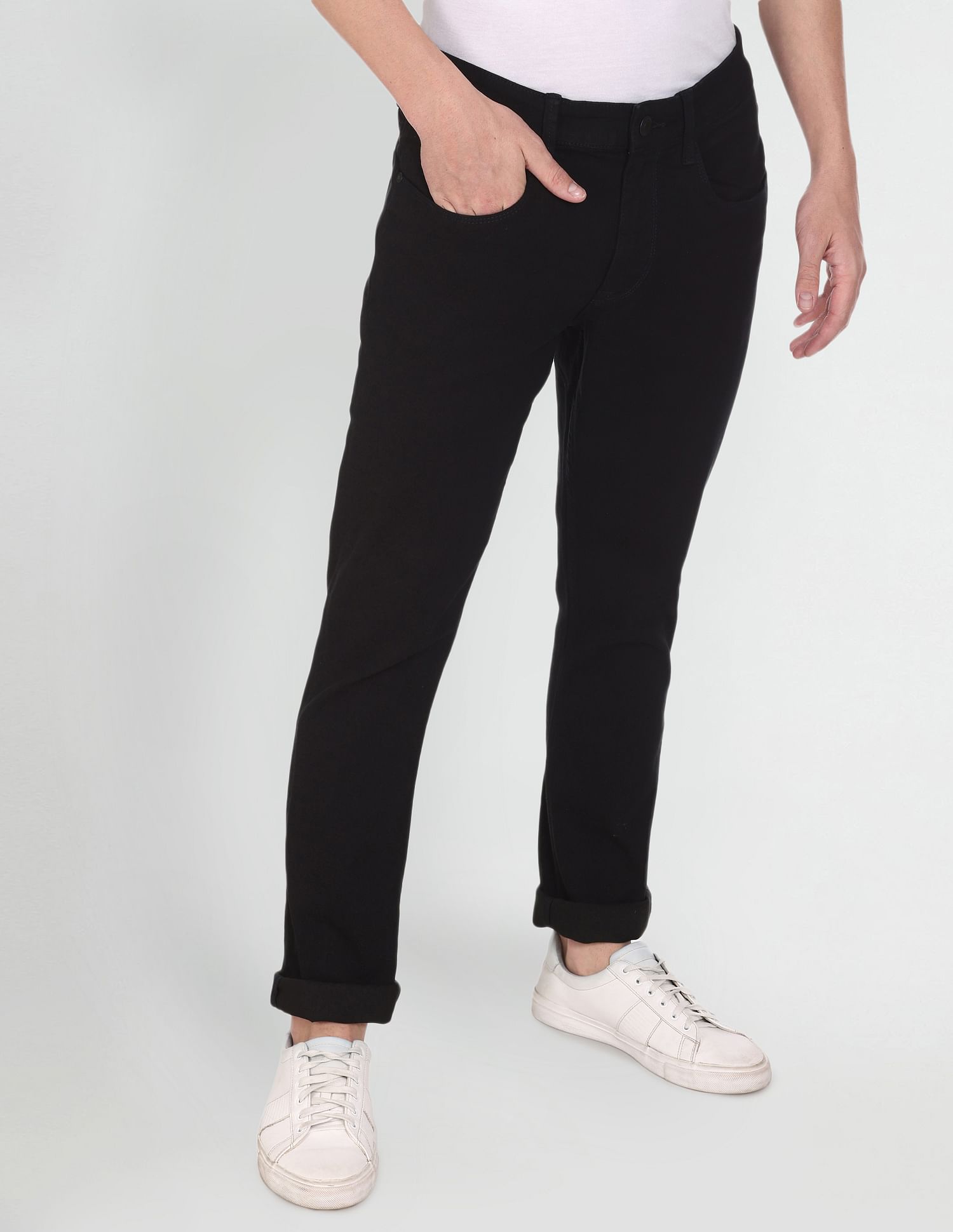 Woody Slim Straight Fit Mid Rise Jeans