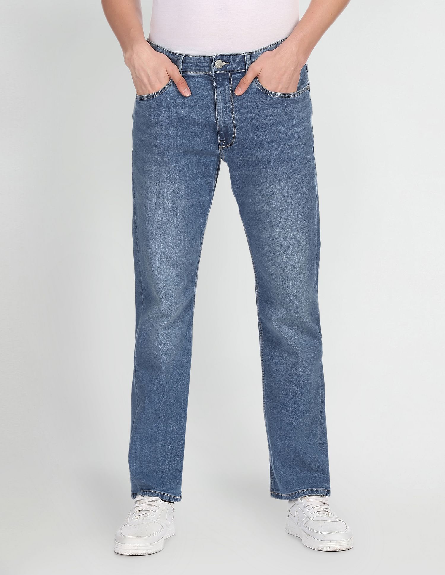 Men Blue Stone Wash Connor Bootcut Jeans – U.S. Polo Assn. India
