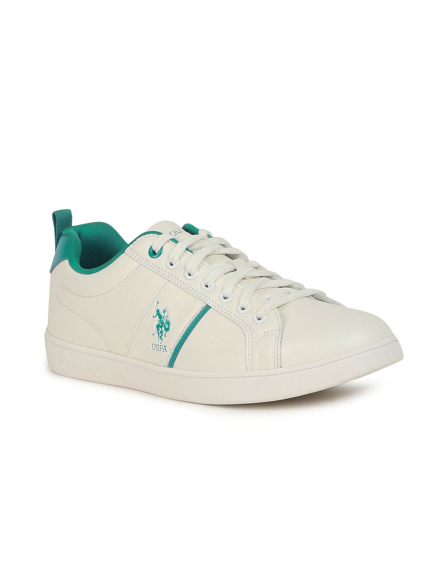 Men Lace Up Panelled Salvador 3.0 Sneakers White - U.S. Polo Assn. India | Large