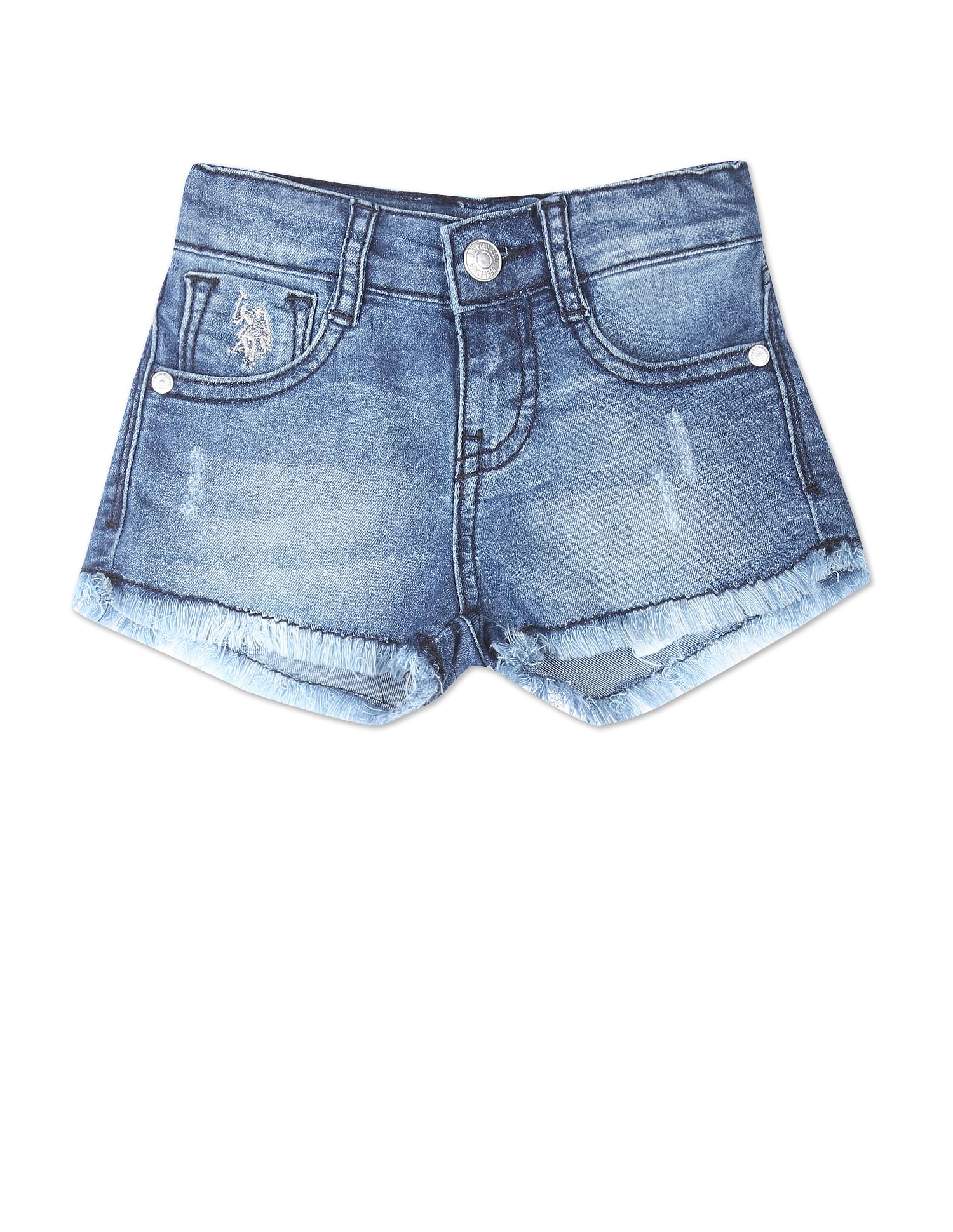 Girls Denim Authentic 1980 Shorts – U.S. Polo Assn. India