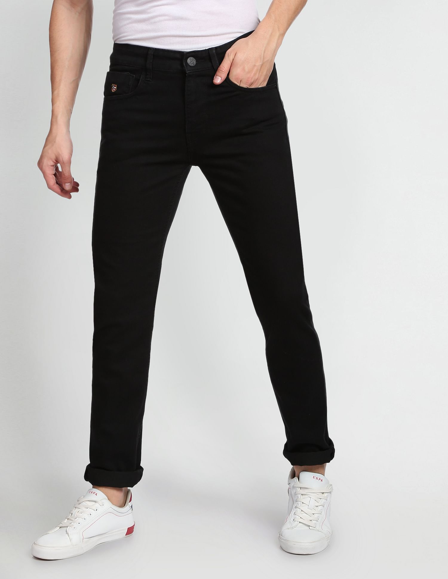 Men Black Clean Look Regallo Skinny Fit Jeans – U.S. Polo Assn. India