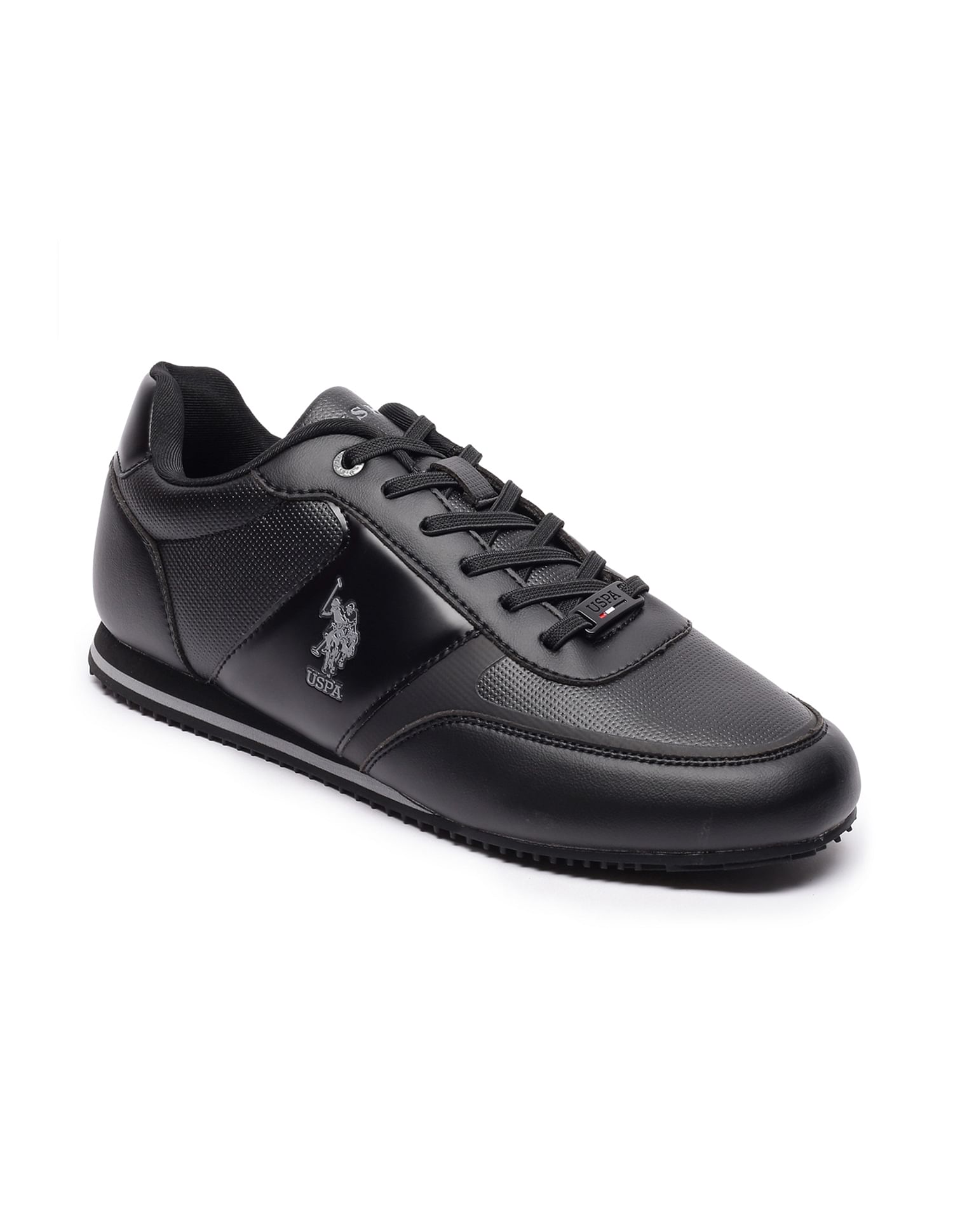 Men Black Round Toe Solid Marvin Shoes – U.S. Polo Assn. India
