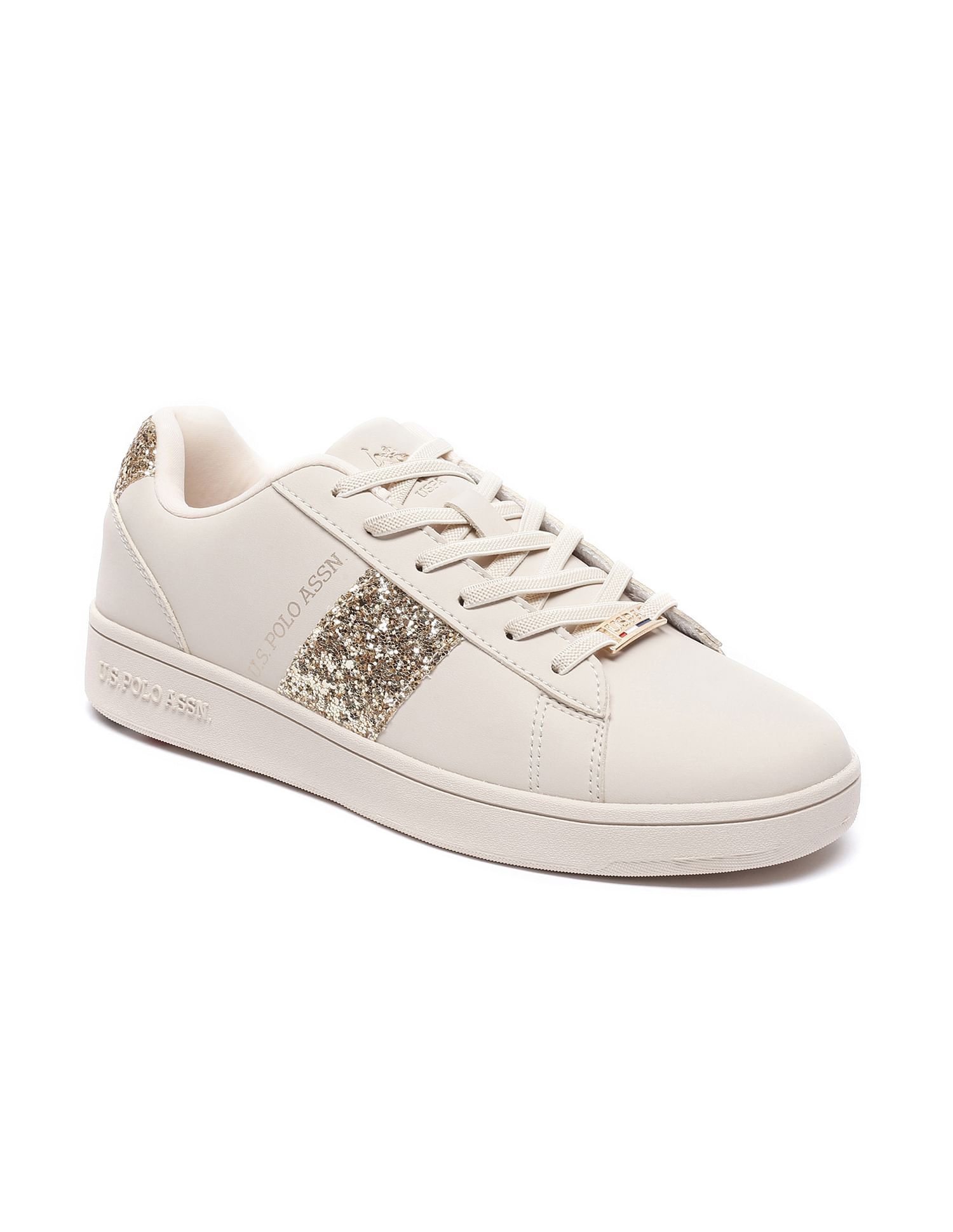 Women Embellished Kate Sneakers Beige - U.S. POLO ASSN. | Large