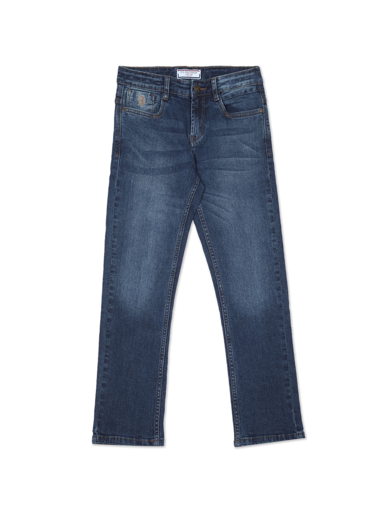 Stone Wash Relaxed Fit Jeans