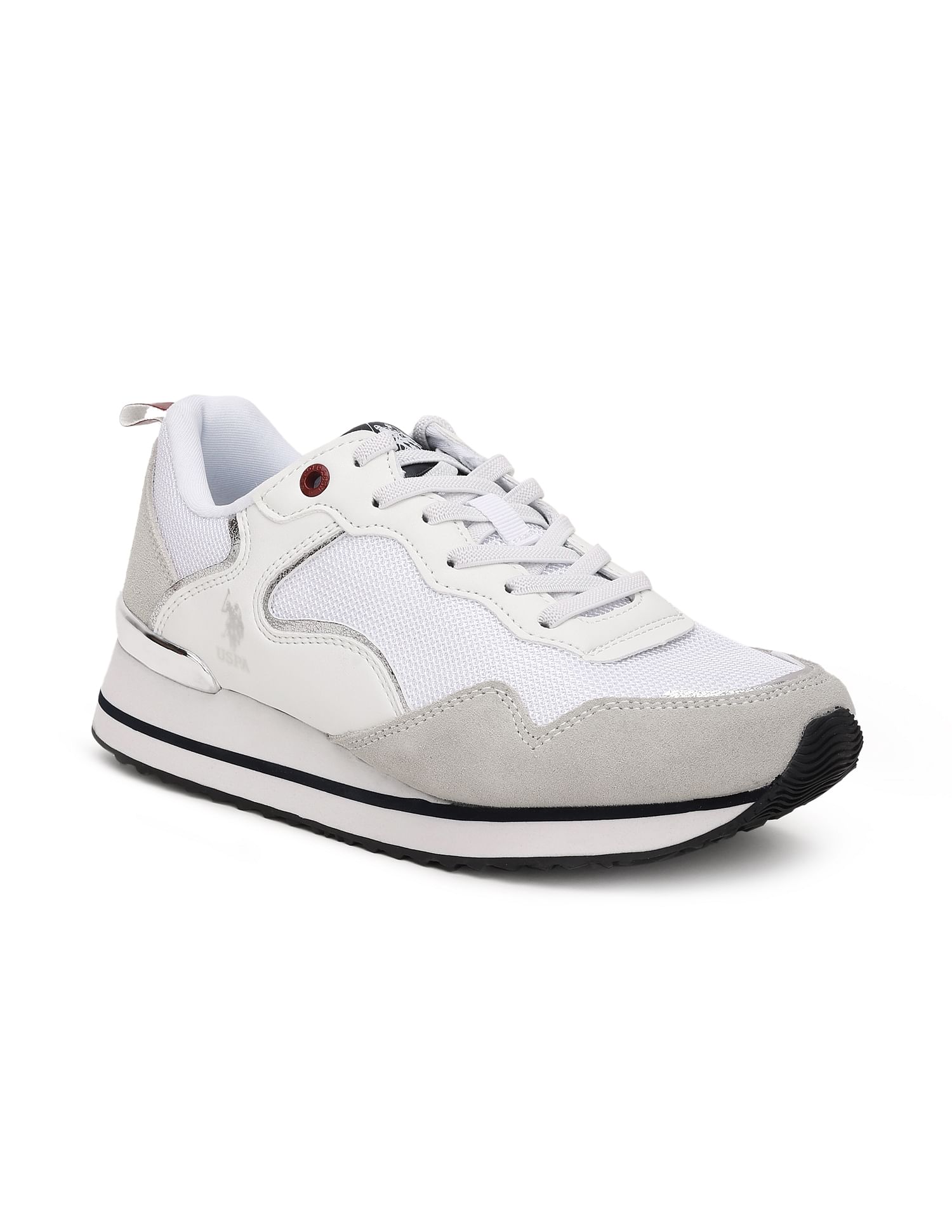 Women Metallic Zoe Sneakers White - U.S. Polo Assn. India | Large