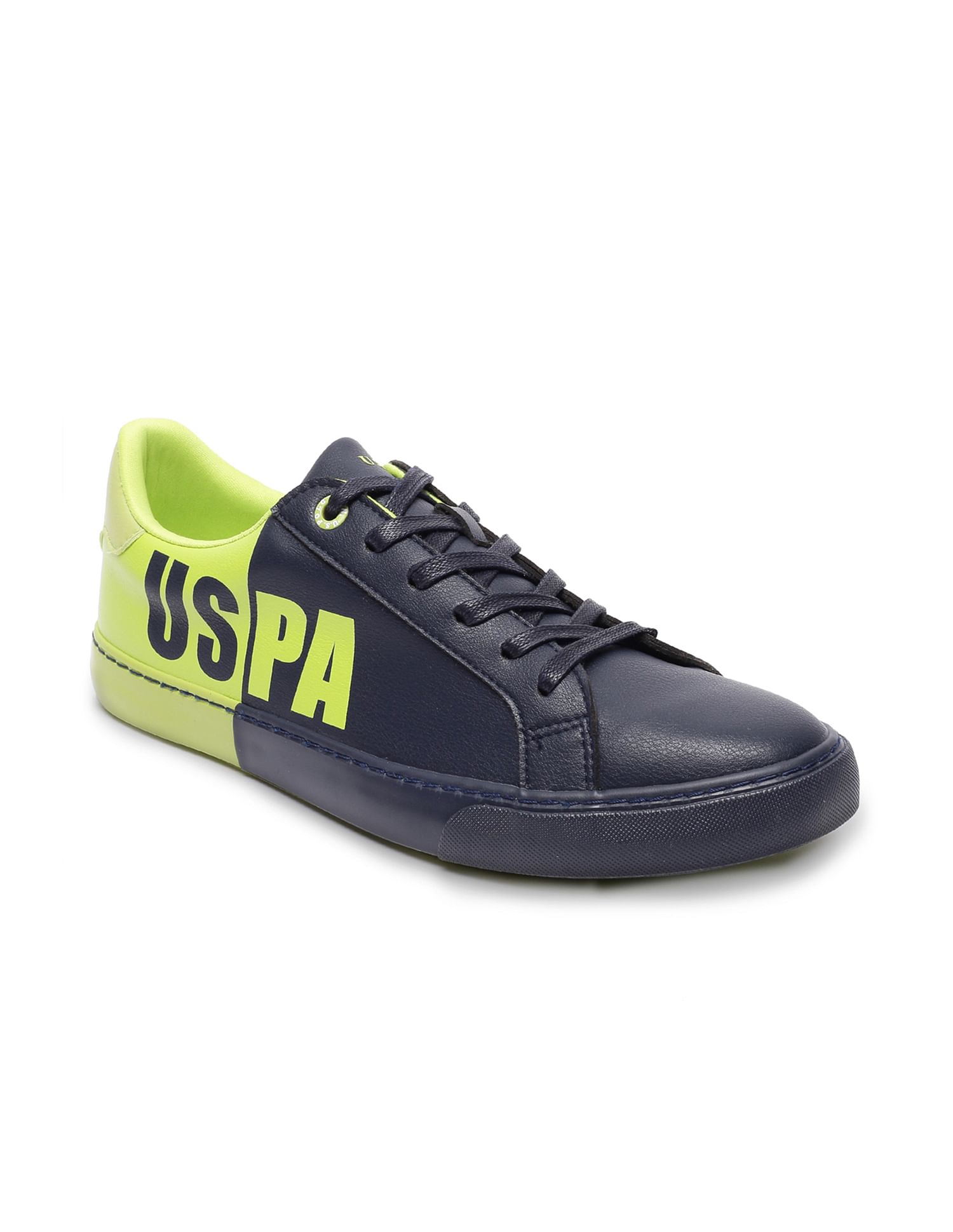 Men Round Toe Colour Block Tristen Sneakers Navy - U.S. Polo Assn. India | Large