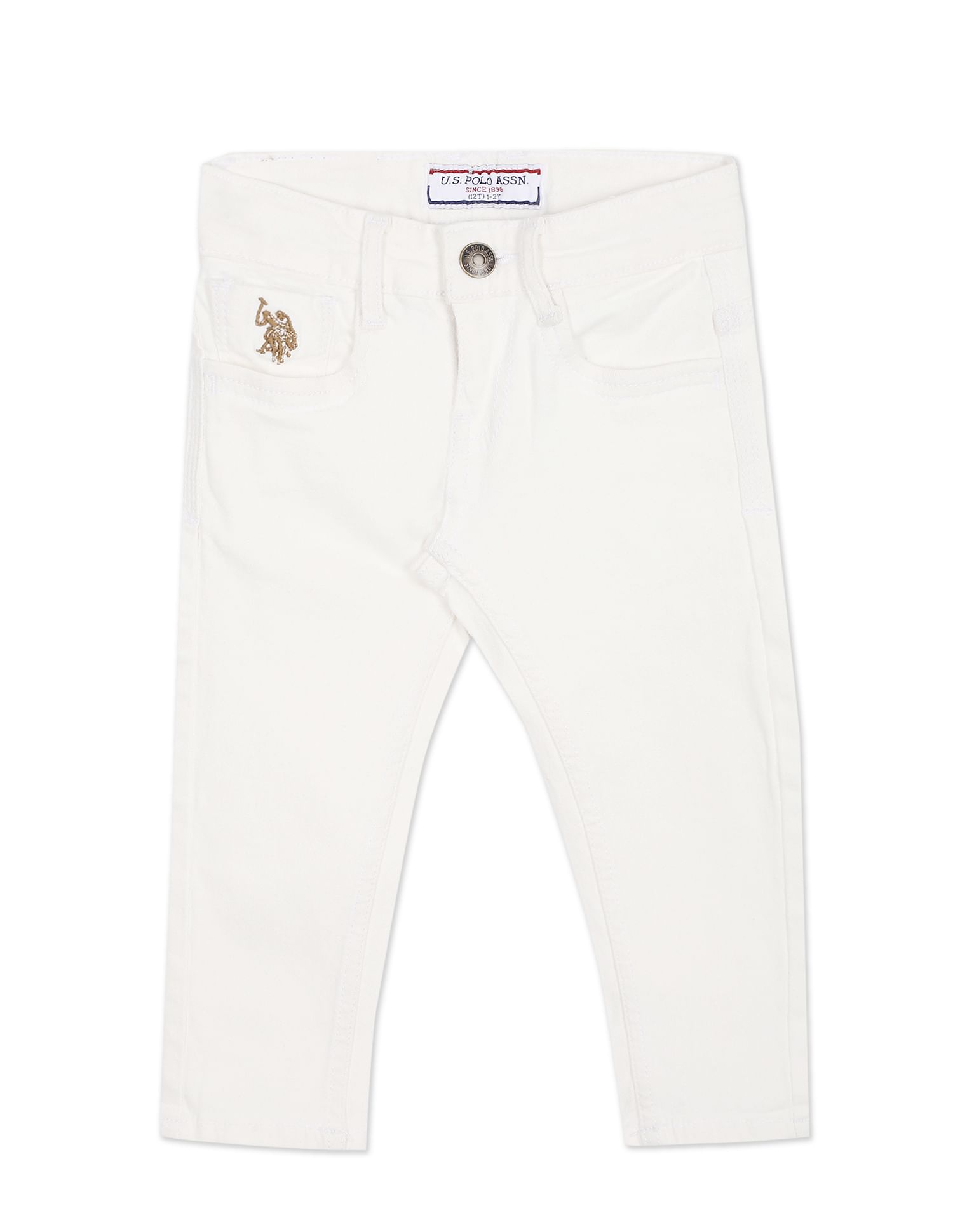 Boys White Solid Brandon Slim Fit Jeans – U.S. Polo Assn. India