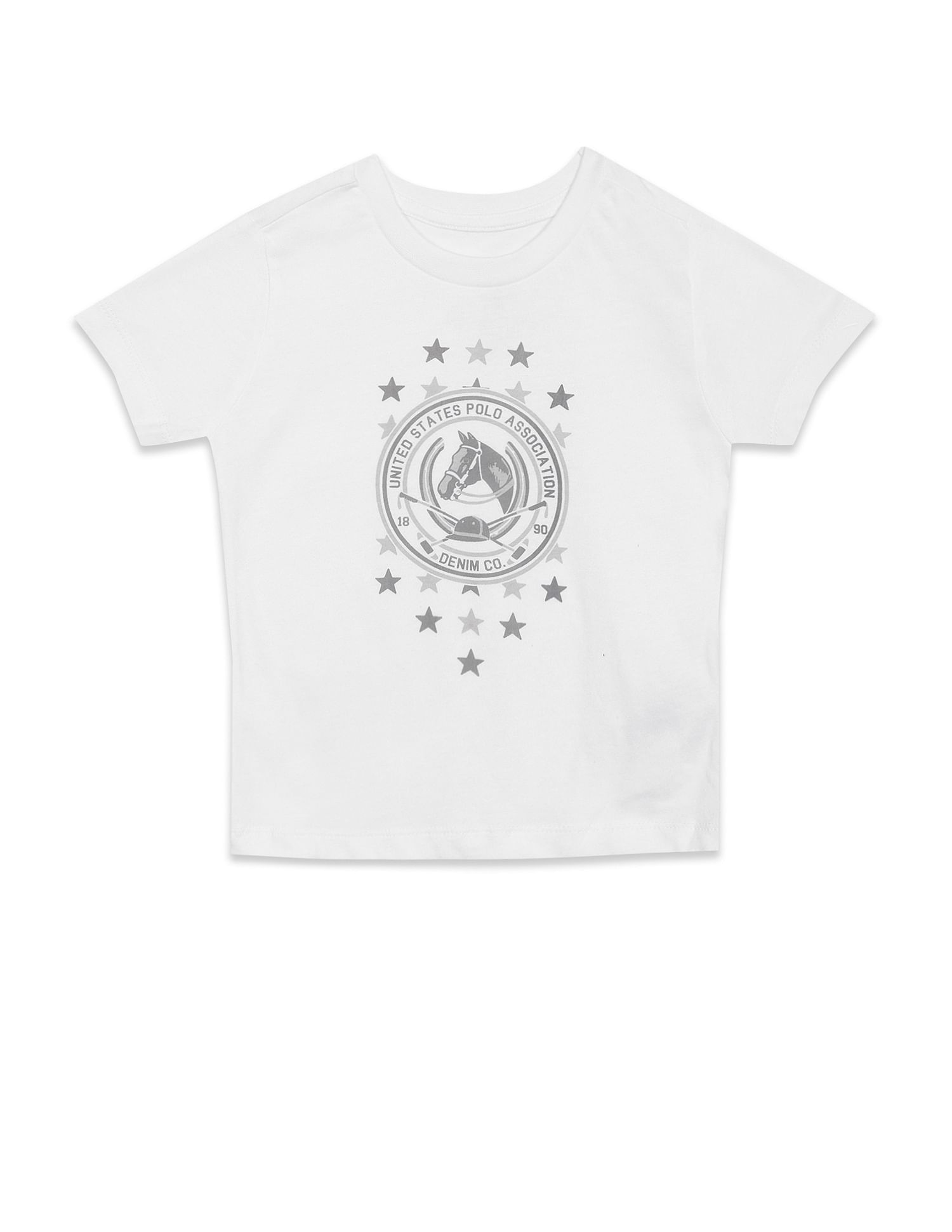 Brand Print Pure Cotton T-Shirt