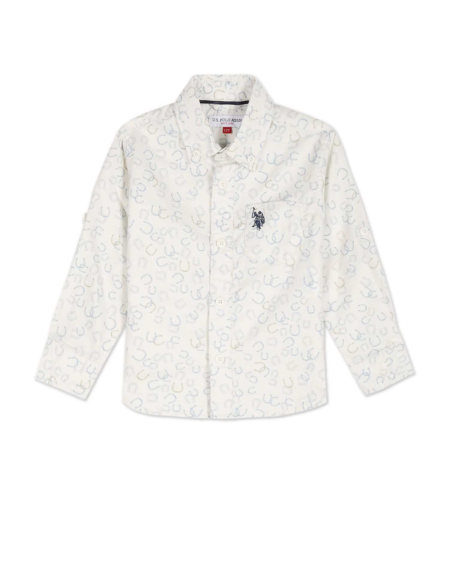 Boys Off Pure Cotton Printed Shirt