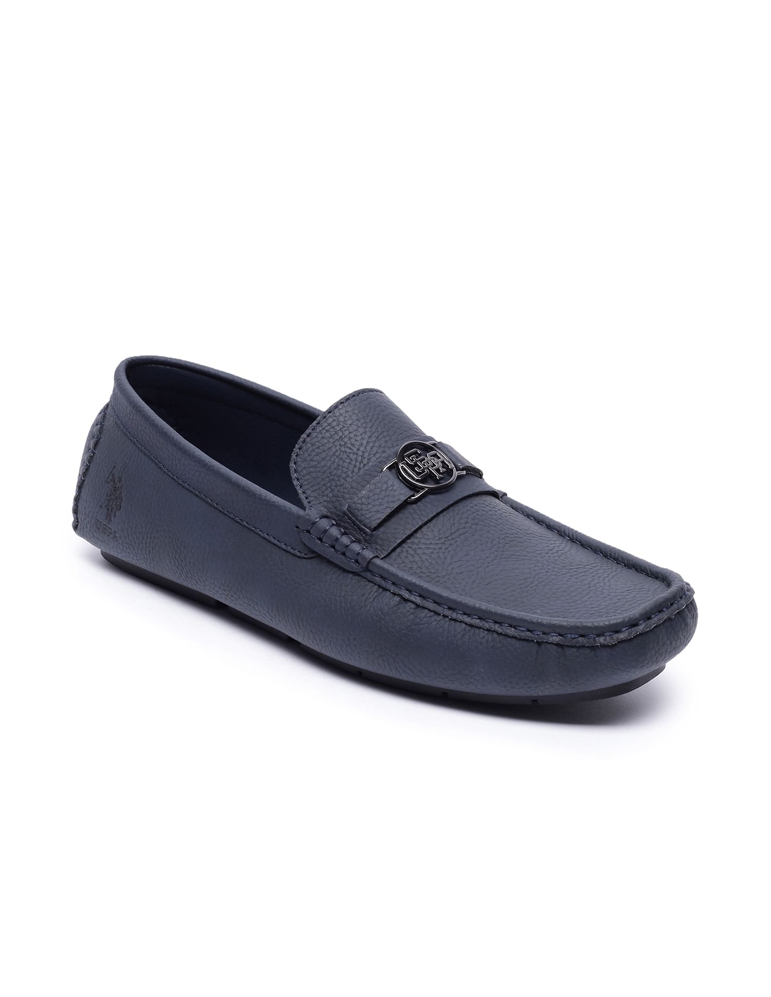 Men Broody Metallic Logo Solid Loafers – U.S. Polo Assn. India