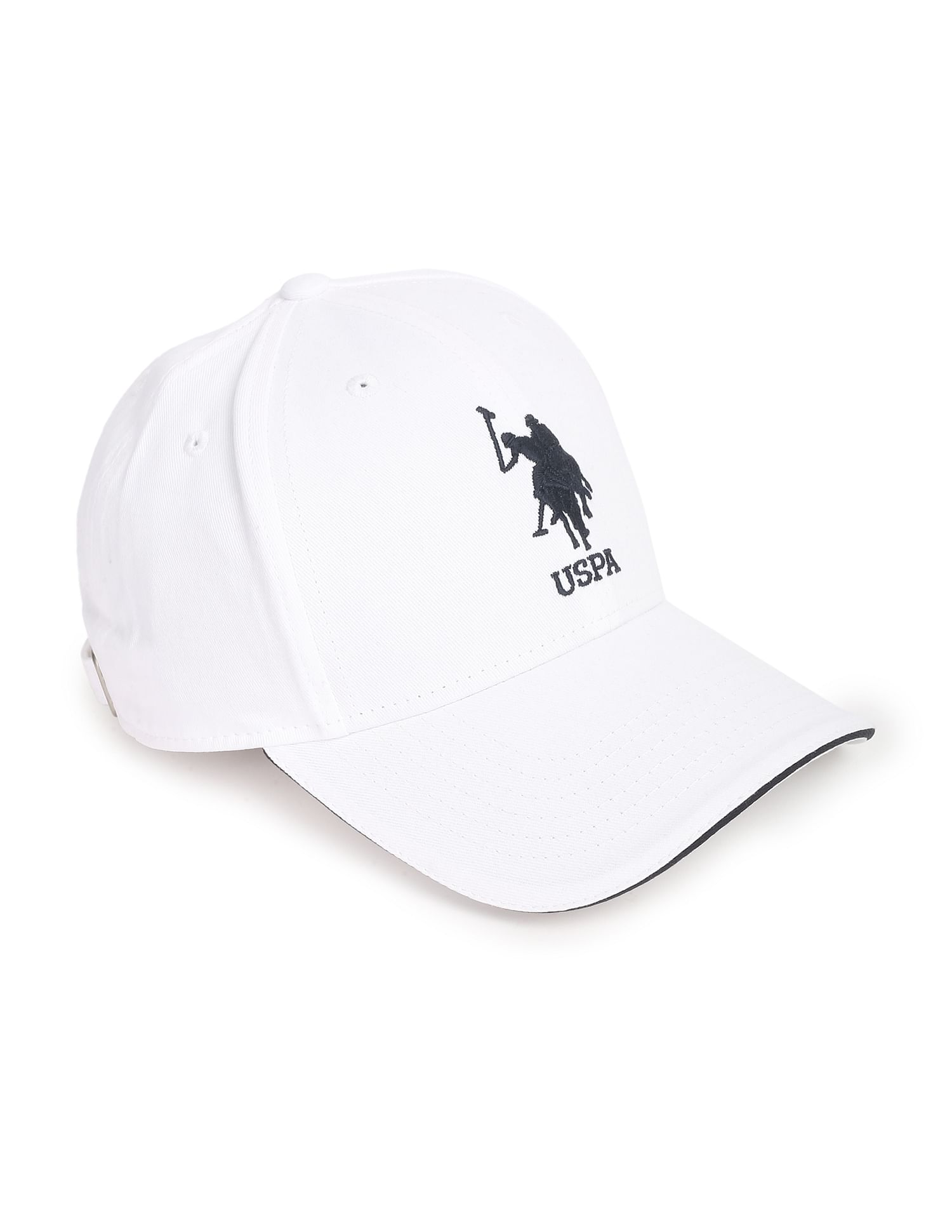 Contrast Logo Cotton Cap White - U.S. Polo Assn. India | Large